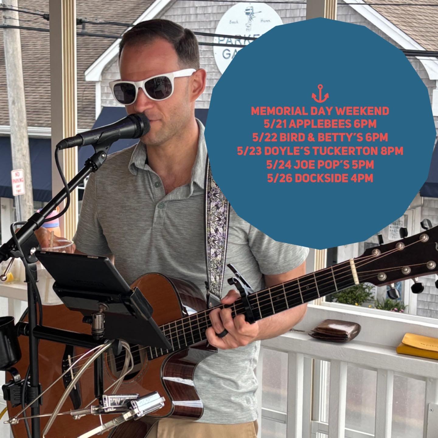 This week&rsquo;s gigs:
Wednesday: W/ @robnvrhome at Applebee&rsquo;s Manahawkin 6-9pm.  Thursday: @thirdwheelbops at Bird &amp; Betty&rsquo;s 5-8pm.  Friday: Solo at Doyle&rsquo;s Tuckerton 8-11pm.  Saturday: Third Wheel at Joe POP&rsquo;s Tiki 5-8p