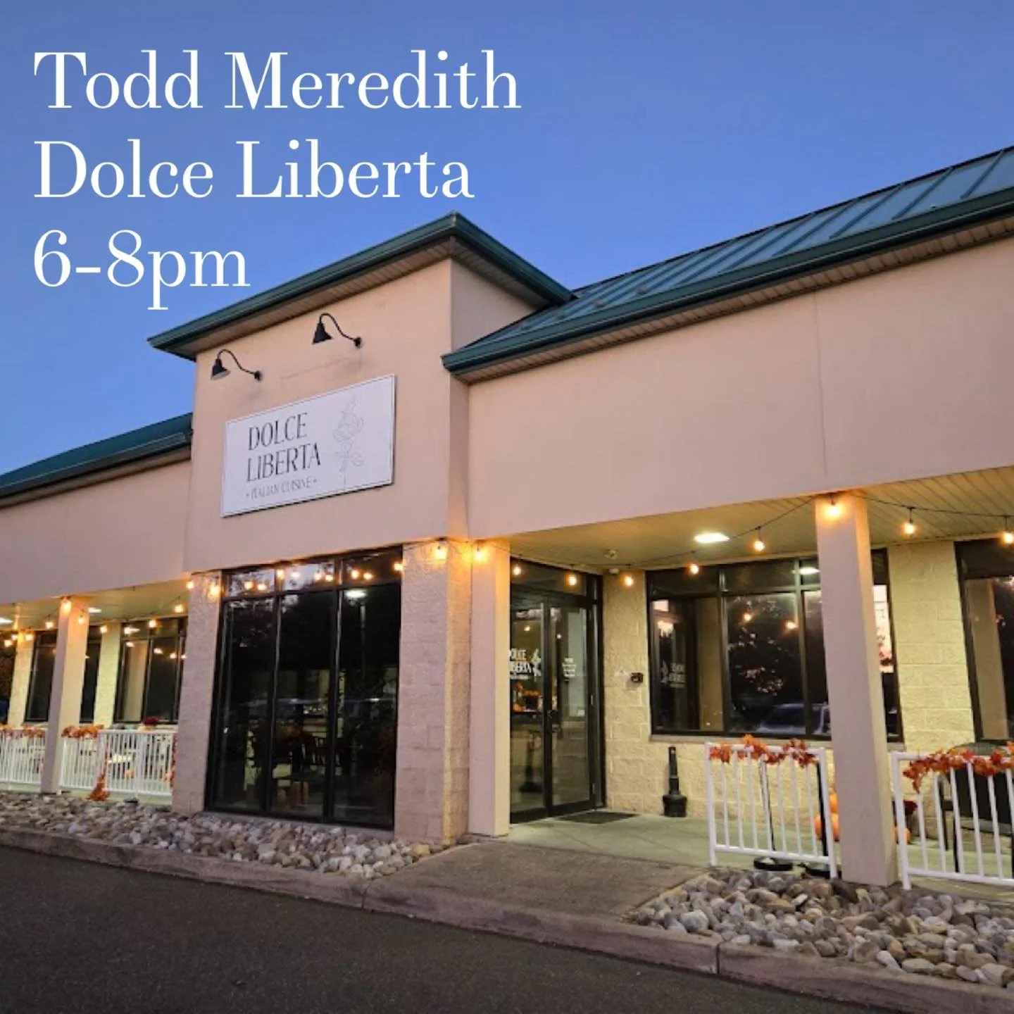Tonight!  Wednesday 9/3! Delicious Italian food. Option to bring your own wine. AND. Background music while you eat from yours truly. #livemusic #italianrestaurant #manahawkin