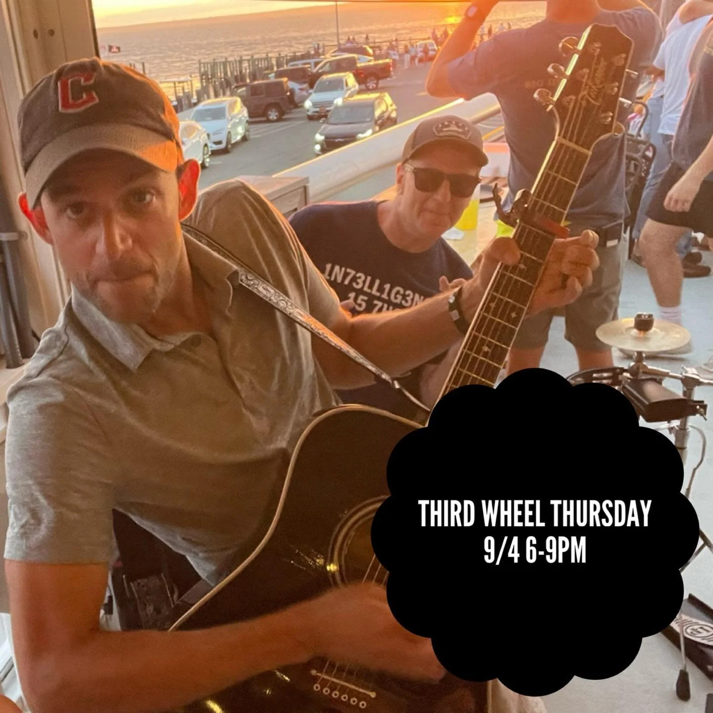 Uno mas!  Last performance of the year for @thirdwheelbops on the deck @birdandbettyslbi .  Hope to see you there!  #livemusic #lbi
