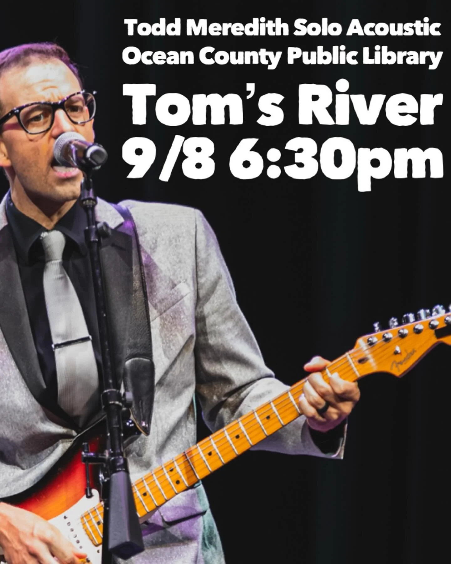 Back at the OC Public Library tonight with a 6:30 start time. Gonna do a lot of Buddy Holly to celebrate his 88th birthday yesterday. Free show!  Come on out!  #livemusic #library #rockandroll #buddyholly