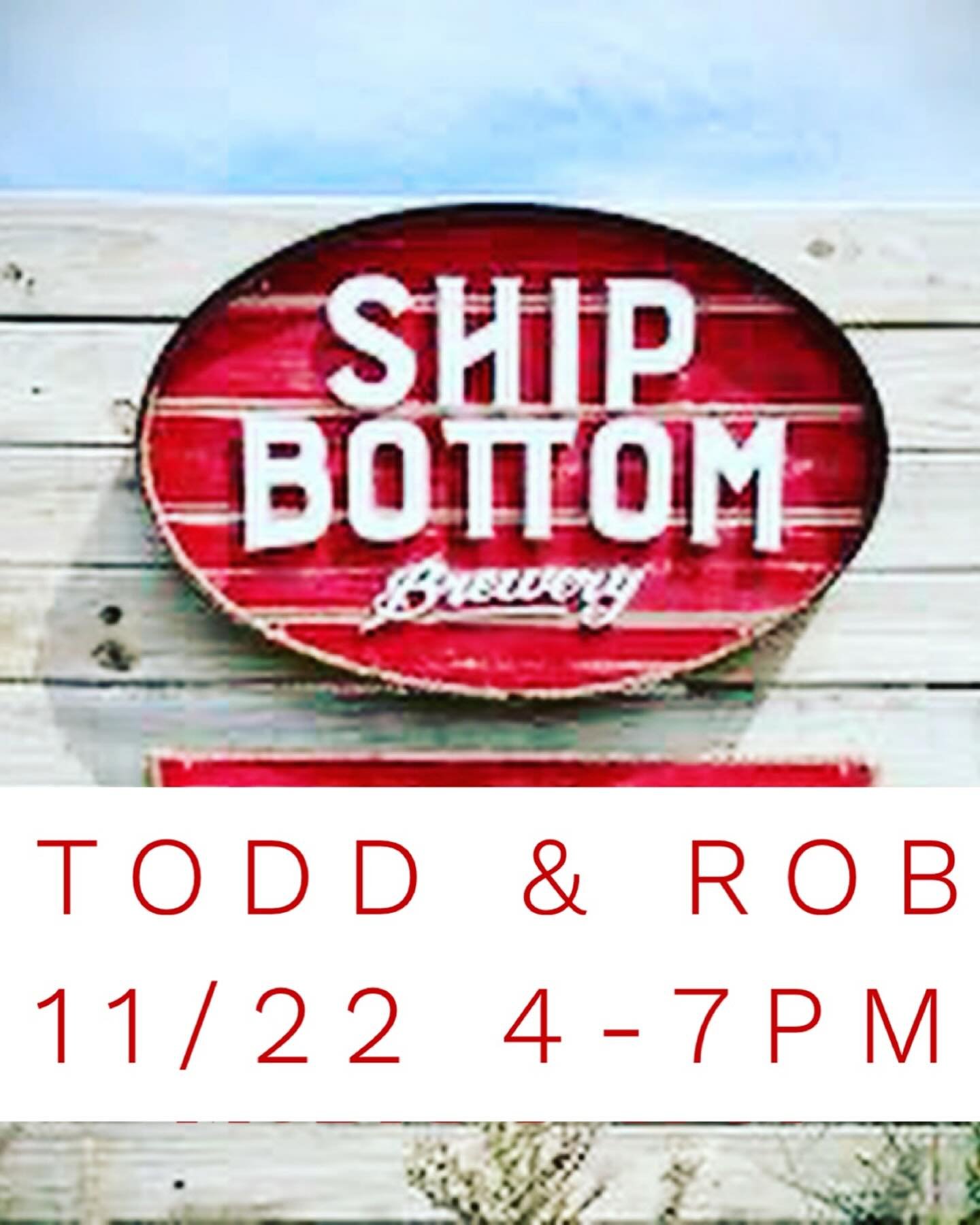 Come on out to Long Beach Island&rsquo;s best brewery, well&hellip; only brewery &hellip; but still the best!  Rob and I will be playing acoustic covers and taking requests from 4-7pm. @shipbottombrewery @robnvrhome #livemusic #brewery #beer #lbi