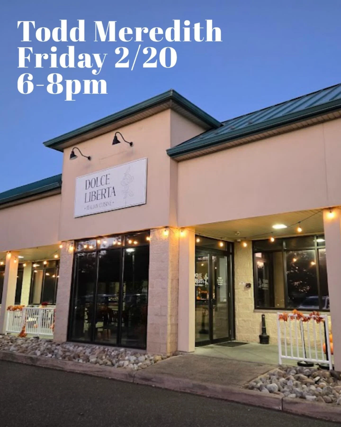 Continuing to switch off Friday nights @dolceliberta. I&rsquo;ll be there this Friday from 6-8pm and you can catch my buddy Ted Hammock there next Friday. #italianfood #manahawkin #livemusic