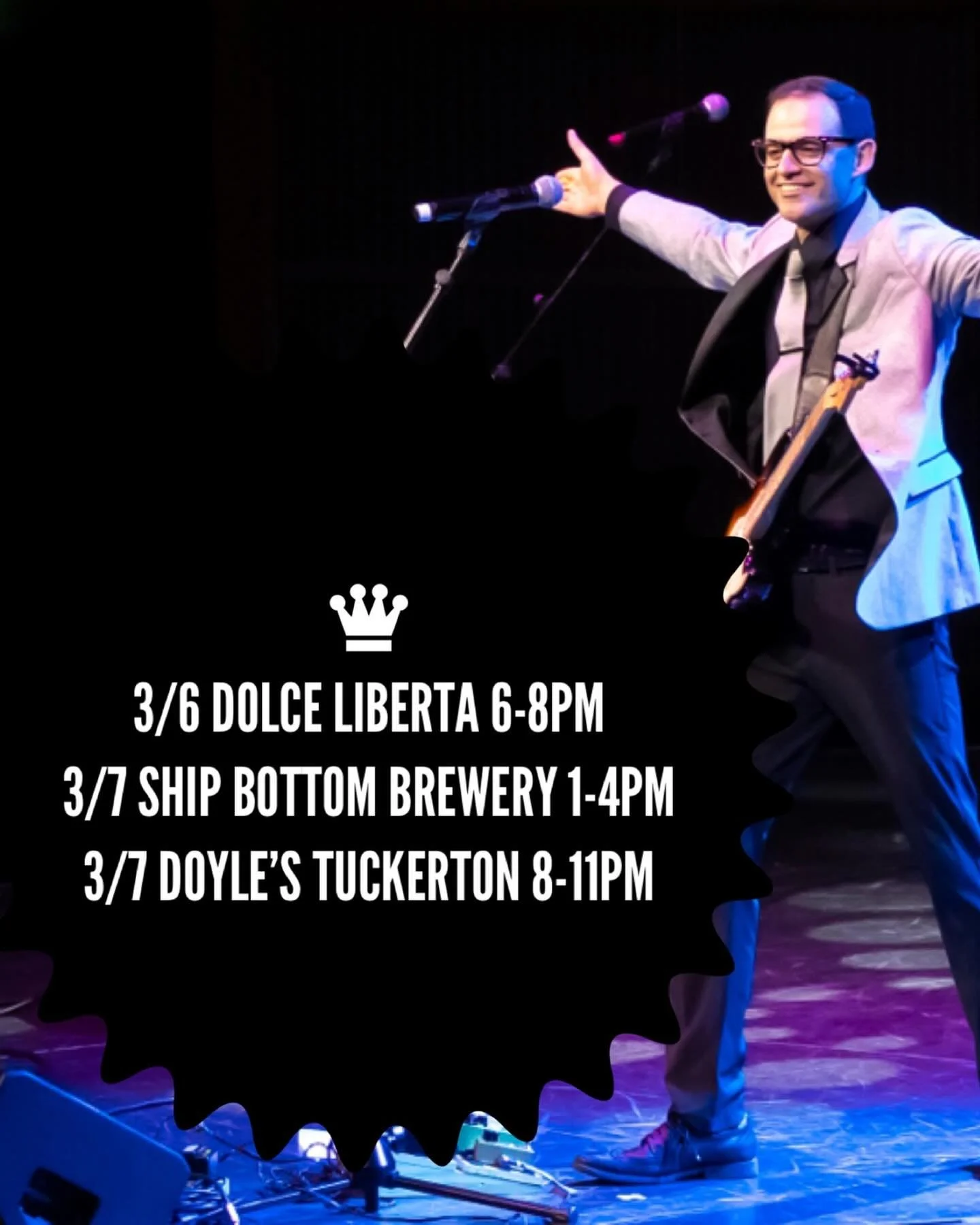 Last chance to catch me playing solo in Jersey before I head out to do my Rave-Ons tribute shows on the Celebrity Ascent. Hope to see you this weekend!  #livemusic #tuckerton #lbi #manahawkin