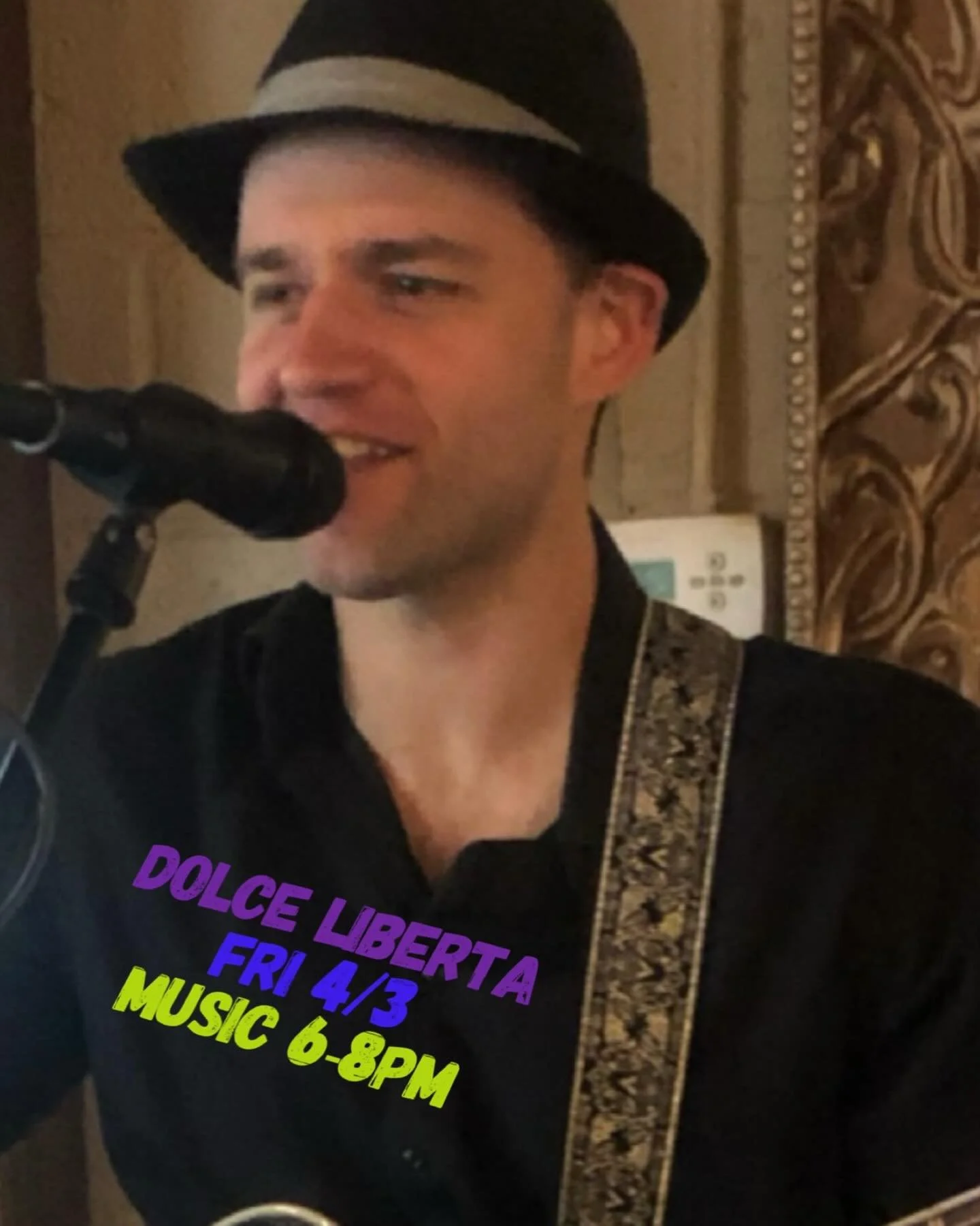 @dolceliberta_nj tonight!  Alternating Fridays with Ted Hammock through June 12th. Come check out this great Italian place that&rsquo;s super accommodating to glutenly challenges folks like me! #italianfood #livemusic #manahawkin