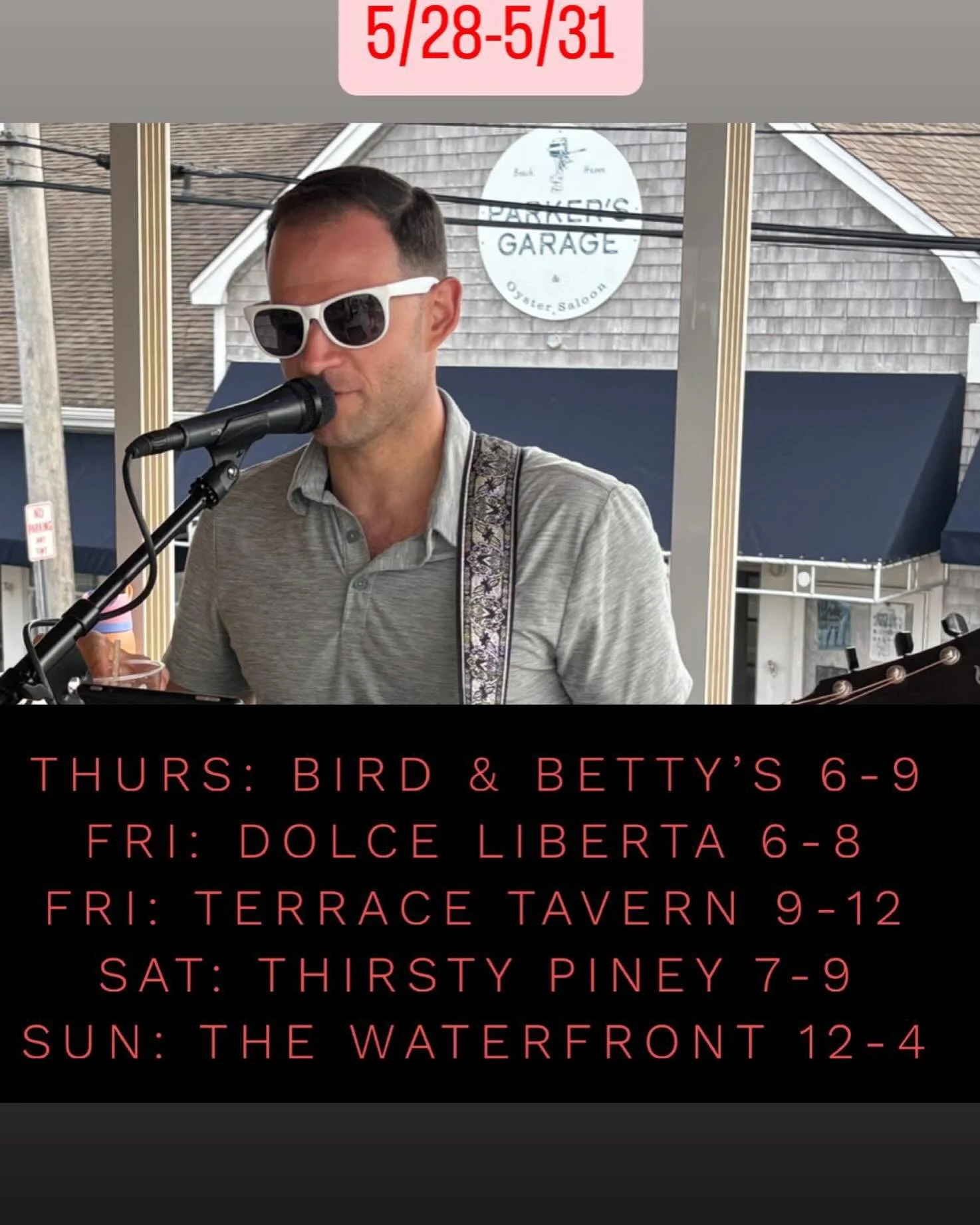 This week&rsquo;s gigs.  #livemisic #lbi #forkedriver #manahawkin #acousticentertainment