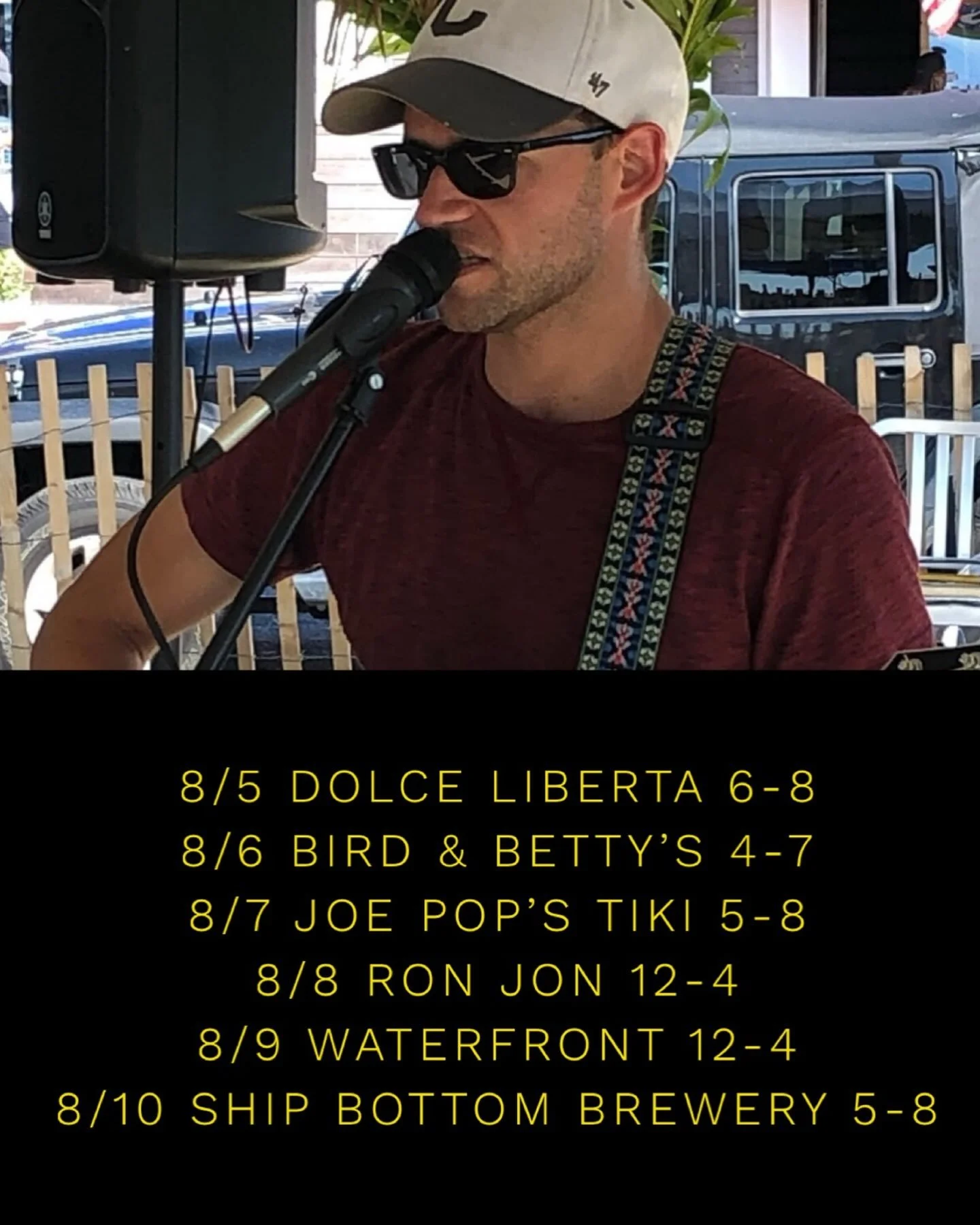 Back at the usual spots taking your song requests this week. Hope to see you out and about!  Please note @thirdwheelbops is back at Bird &amp; Betty&rsquo;s this Thursday in the 4-7 happy hour slot. #livemusic #manahawkin #lbi #beachhaven #forkedrive
