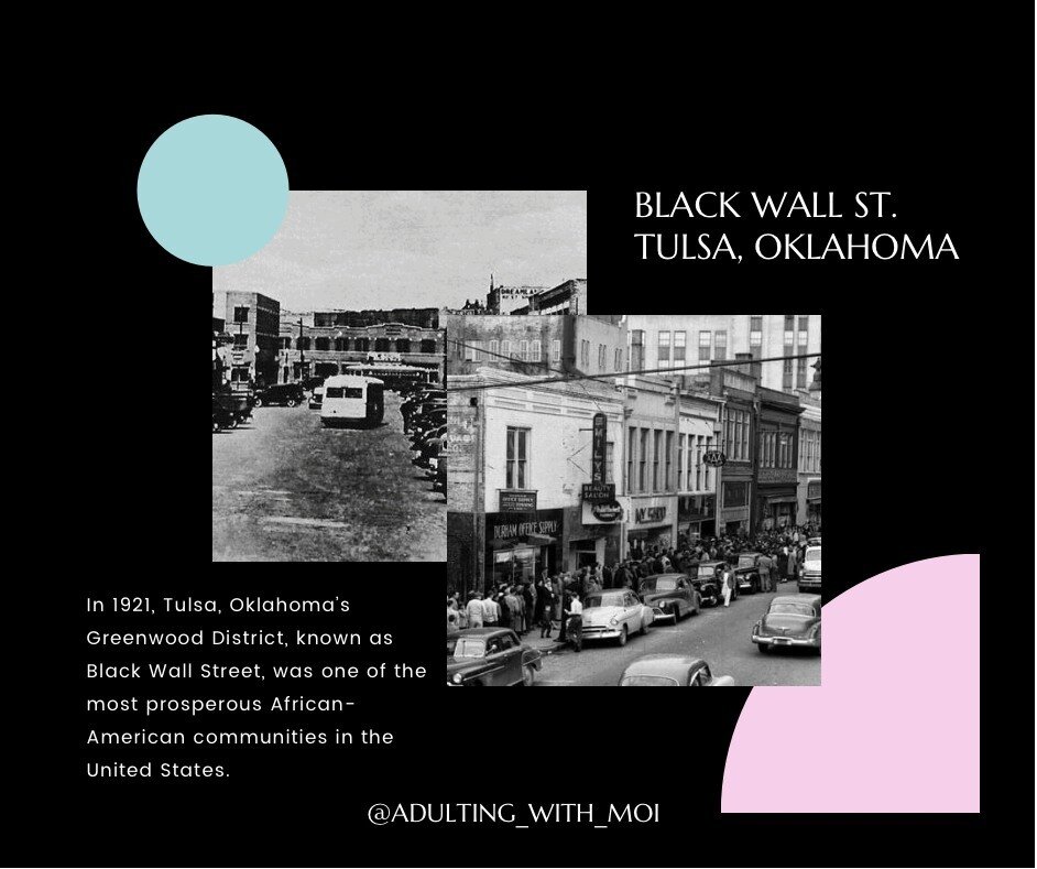 Here's a fun fact about #BlackWallStreet:This community was designed by a wealthy black man named O.W Gurley in 1906 when he bought 40 acres of land for commercial and residential development to sell only to black buyers. Thriving with 30+ grocery st