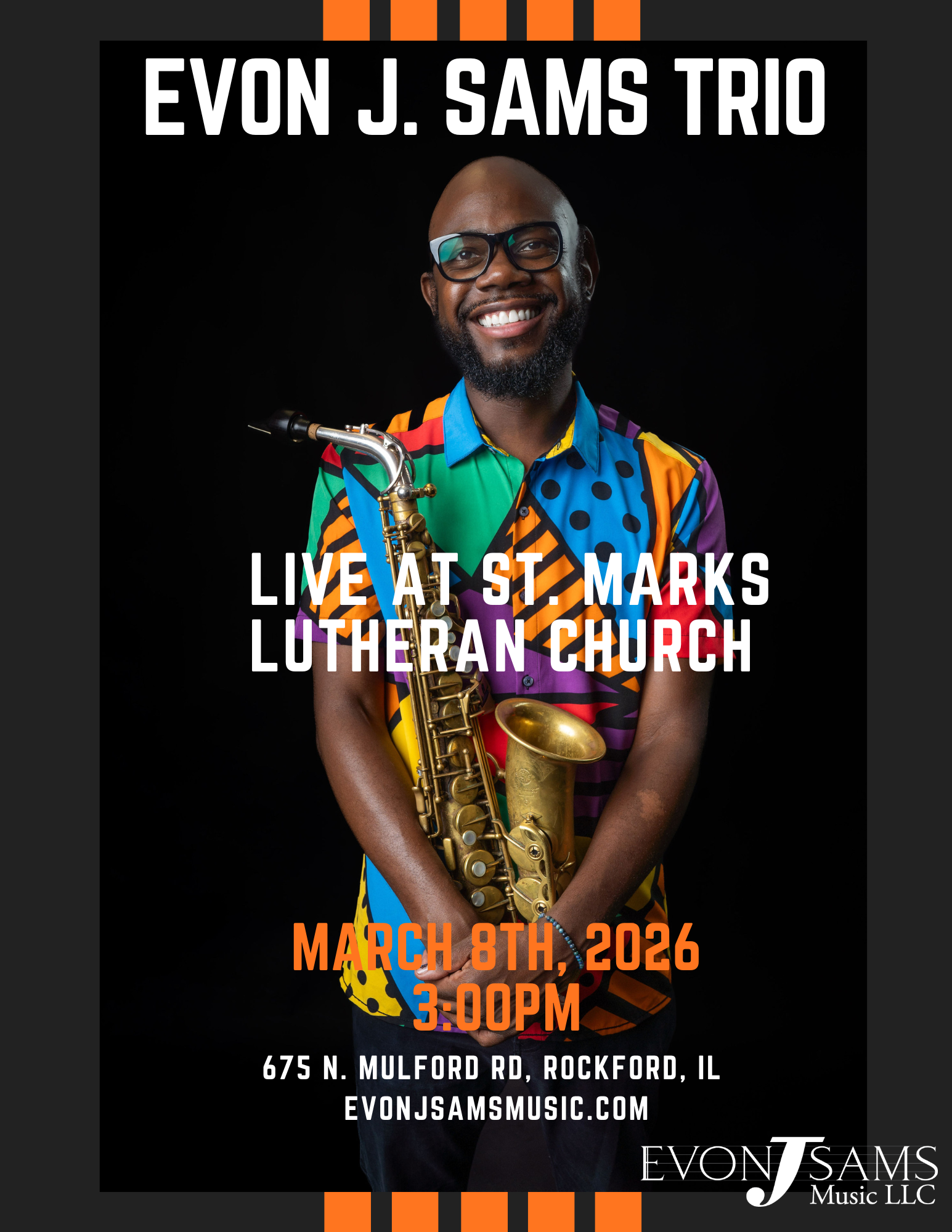 Evon J Sams Trio Live at St Mark Lutheran Church 