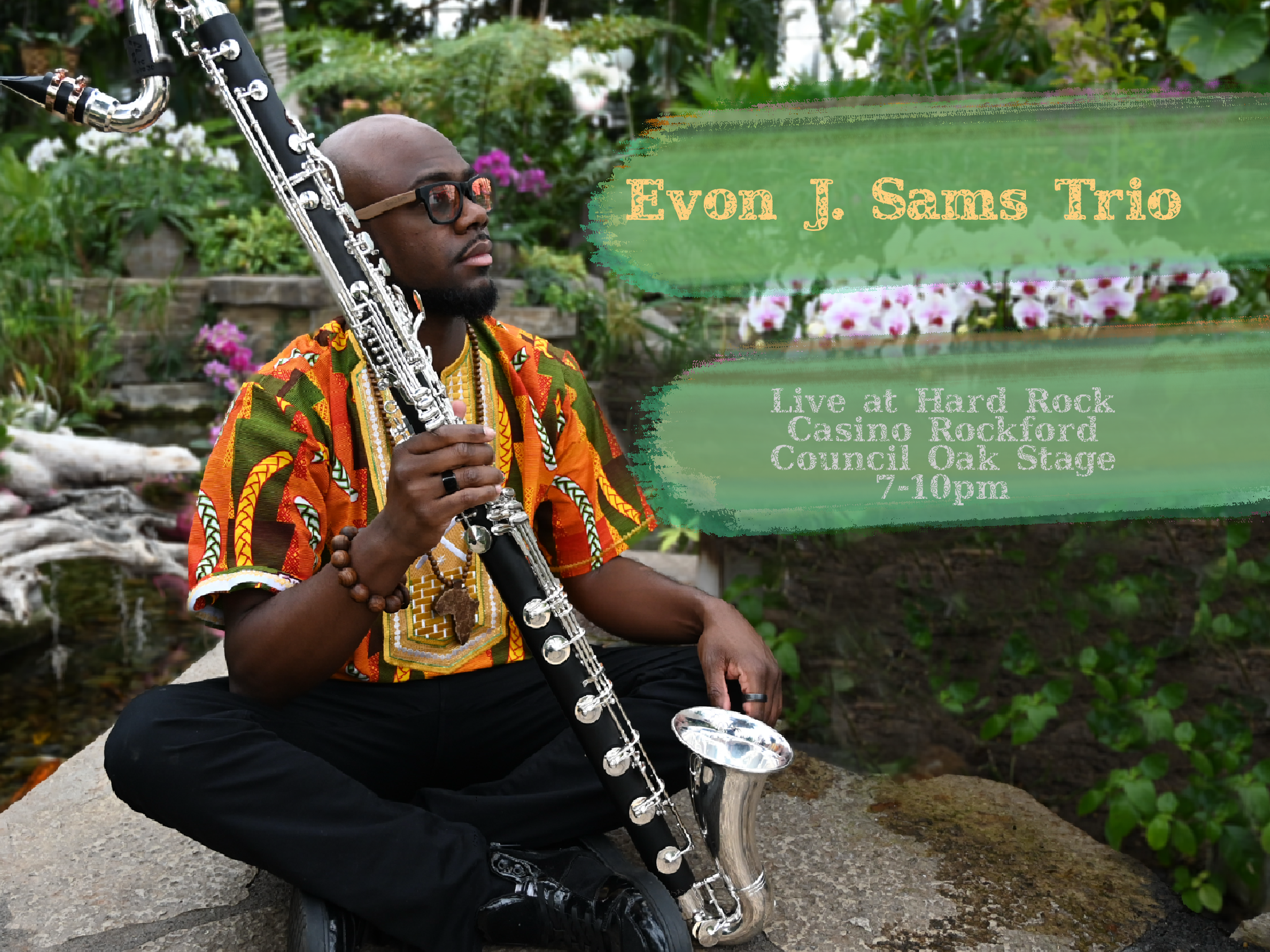 Evon J. Sams Trio Live at the Hard Rock Casino Rockford 