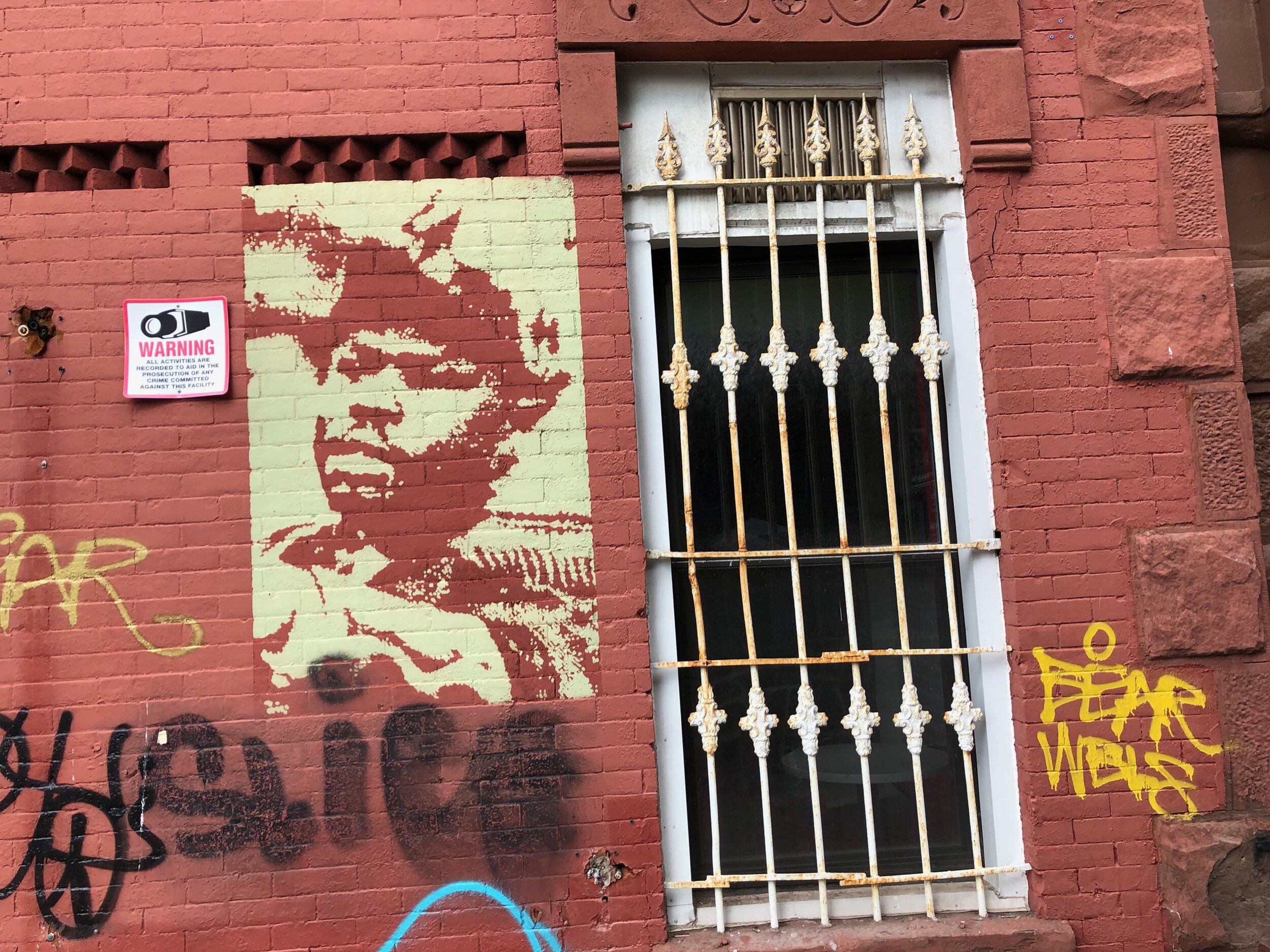  A mural of Marcus Garvey on the corner of Marcus Garvey Boulevard and MacDonough Street in Bedford-Stuyvesant, Brooklyn. 