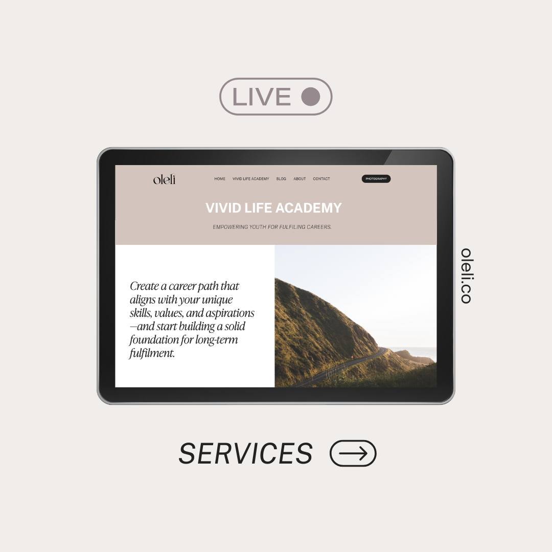 Vivid Life Academy is live! 💥

You can now visit www.oleli.co (link in bio) &mdash; and explore our first services. 👀

⭐️ Vivid Life Academy supports young adults transitioning from school to work. This phase can be both exciting and challenging, a
