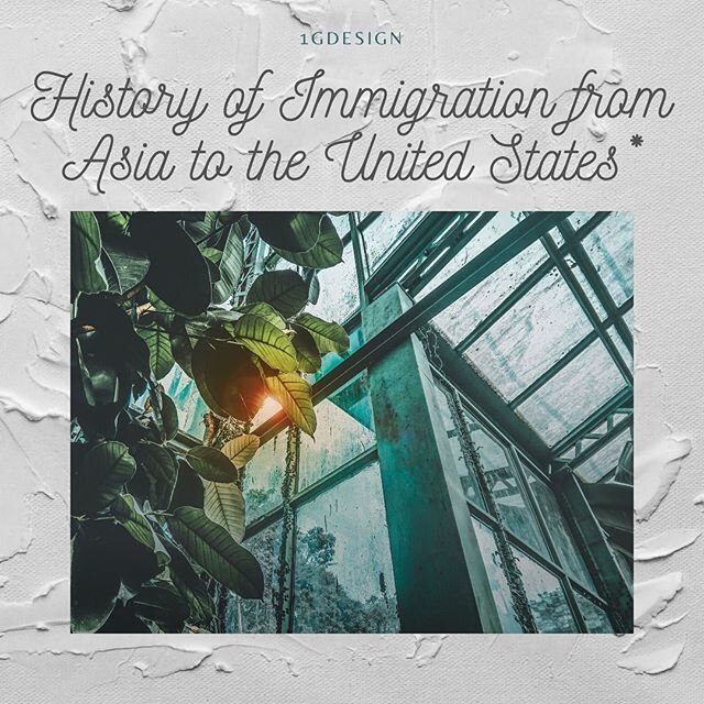 We are excited to share with you our History of Immigration from Asia to the United States timeline! These are just a couple important dates we found interesting. Let us know any feedback you have! Look out for a future post where we share some histo