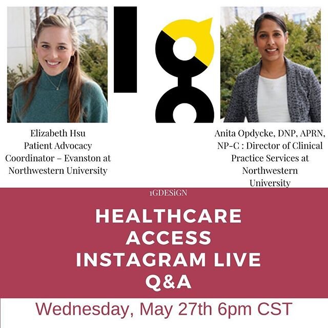 Check out our Instagram live at 6 pm CST tomorrow ! Elizabeth and Anita will discuss healthcare access and resources during COVID-19.