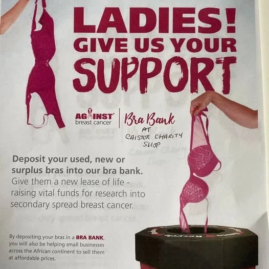 Ladies we need your old bras…