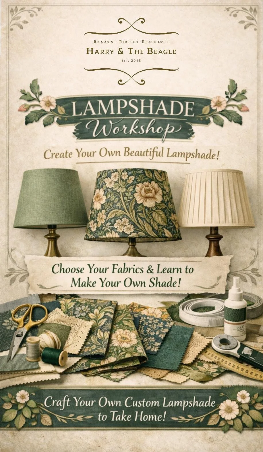 Lampshade Making Workshop with Harry &amp; The Beagle