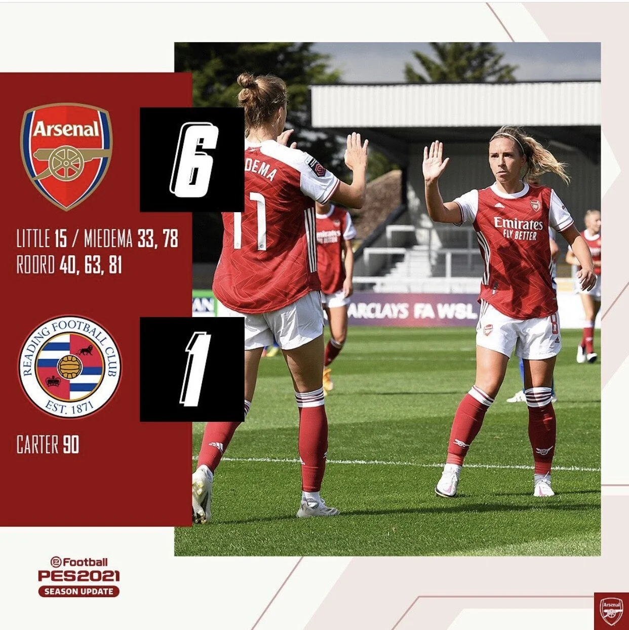 Arsenal 6-1 Reading