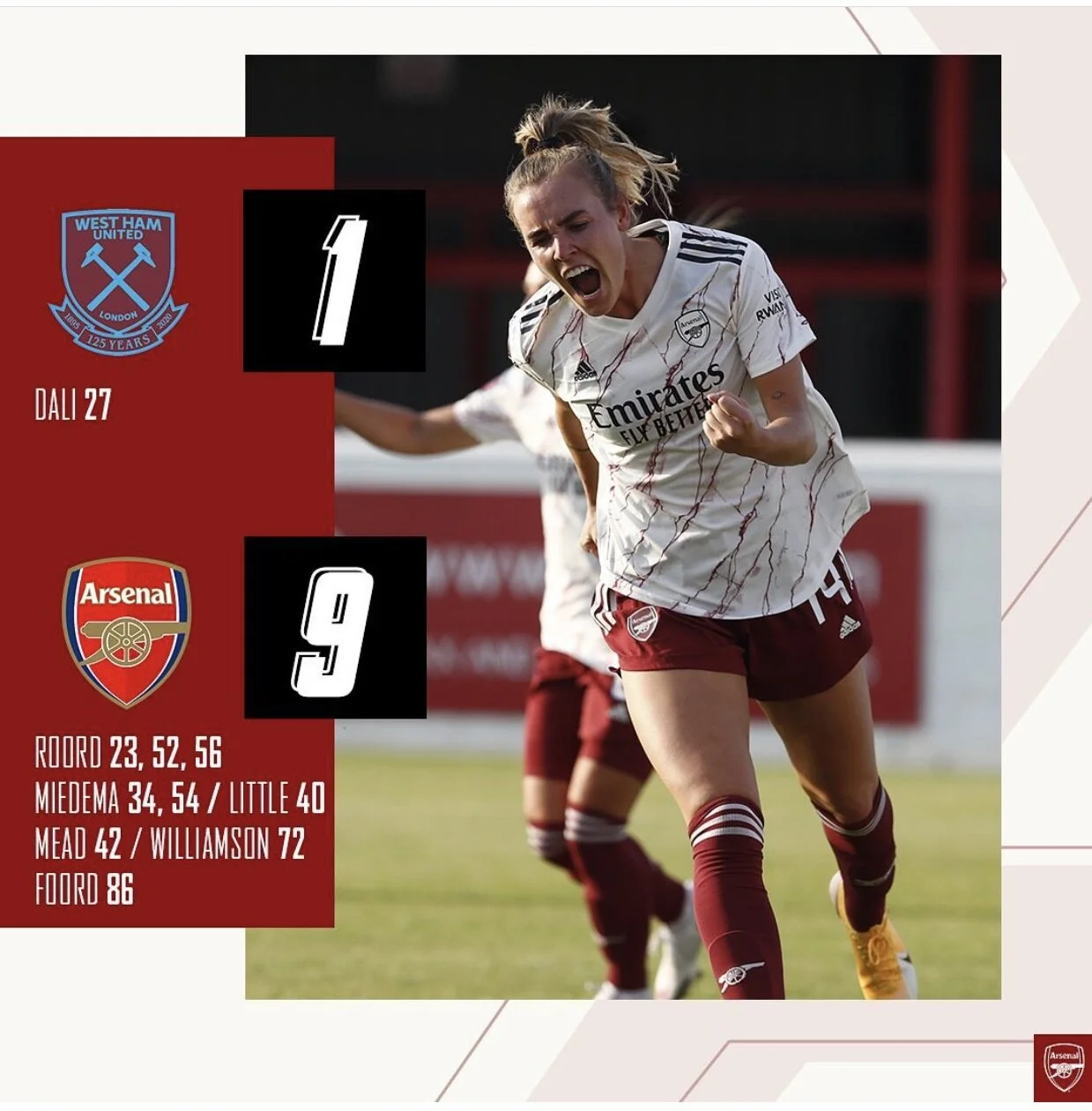Westham1-9 Arsenal