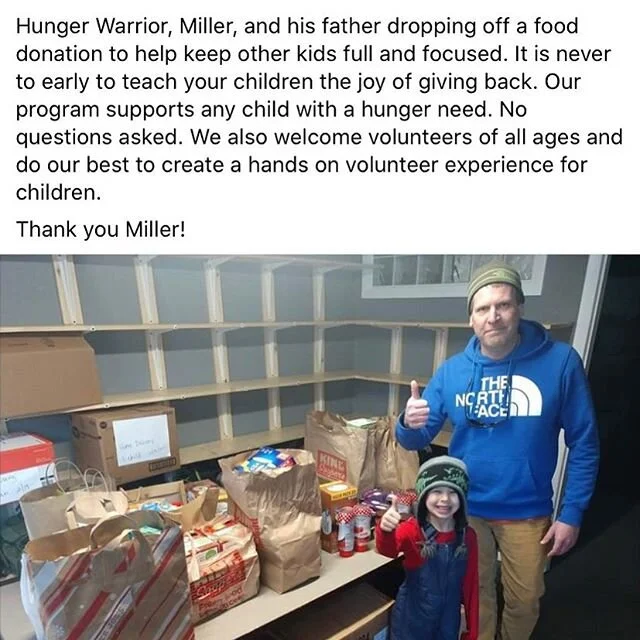 So proud of my #hungerwarrior. My son asked for donations for his birthday. Dropped them off at #mountainbackpack. Now back to film editing! #carvingjoy @mountainfilm @montessori_evergreen