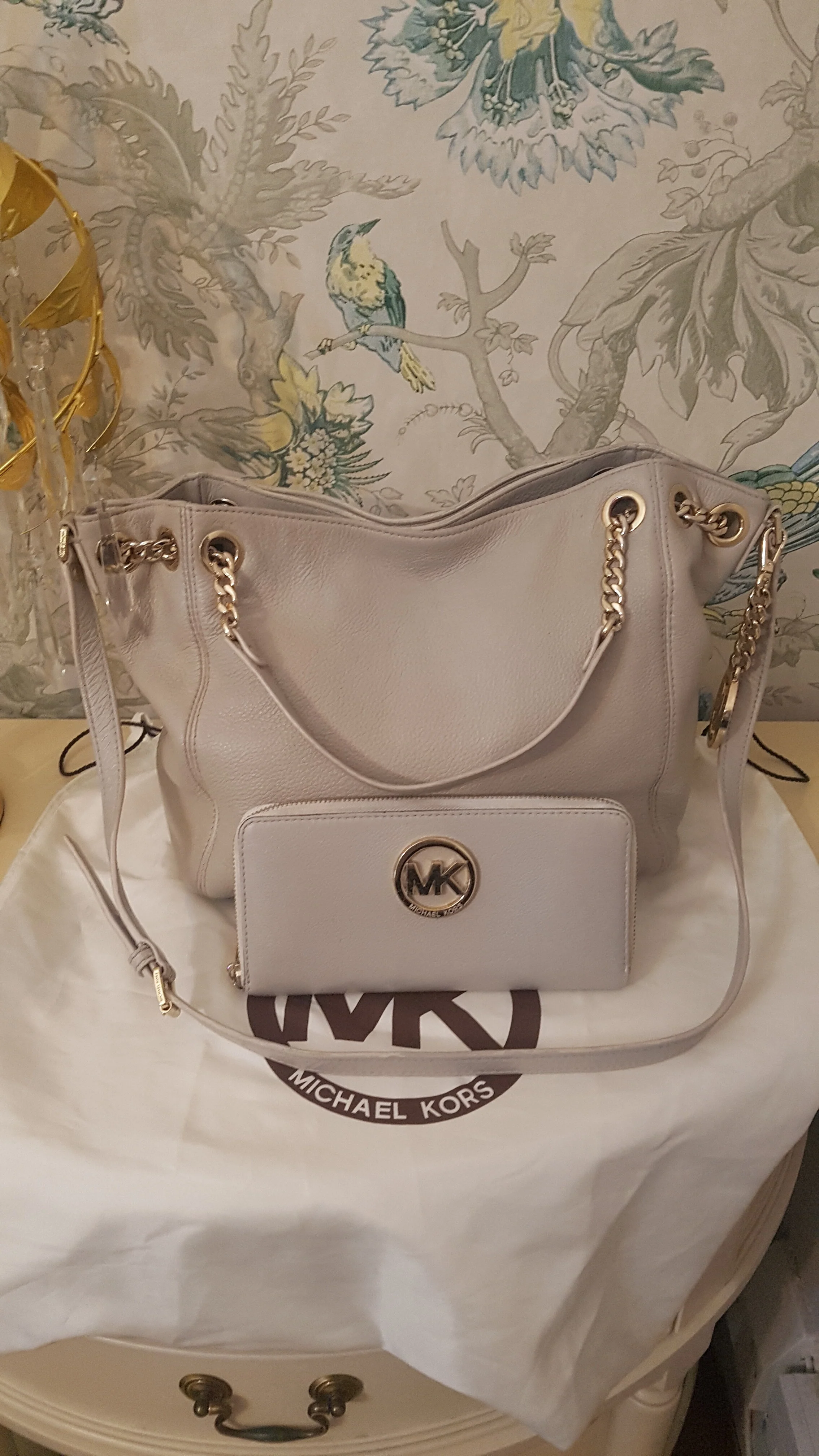 taupe michael kors purse