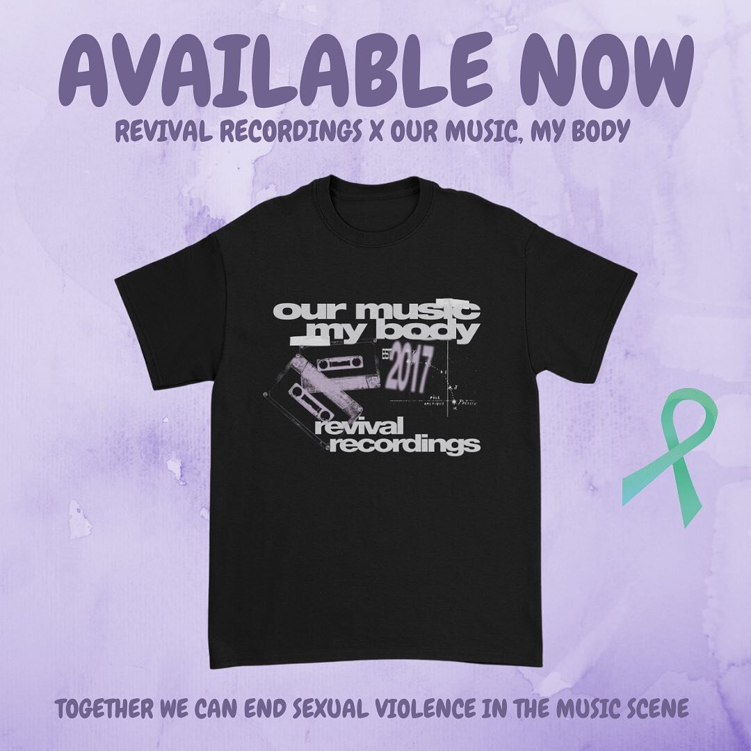 Super excited to announce our partnership with @revivalrecs! Check out our newest OMMB x Revival Records collab tshirts and help us in our mission to raise awareness and end sexual violence in music. Head to the link in our bio to buy a shirt!