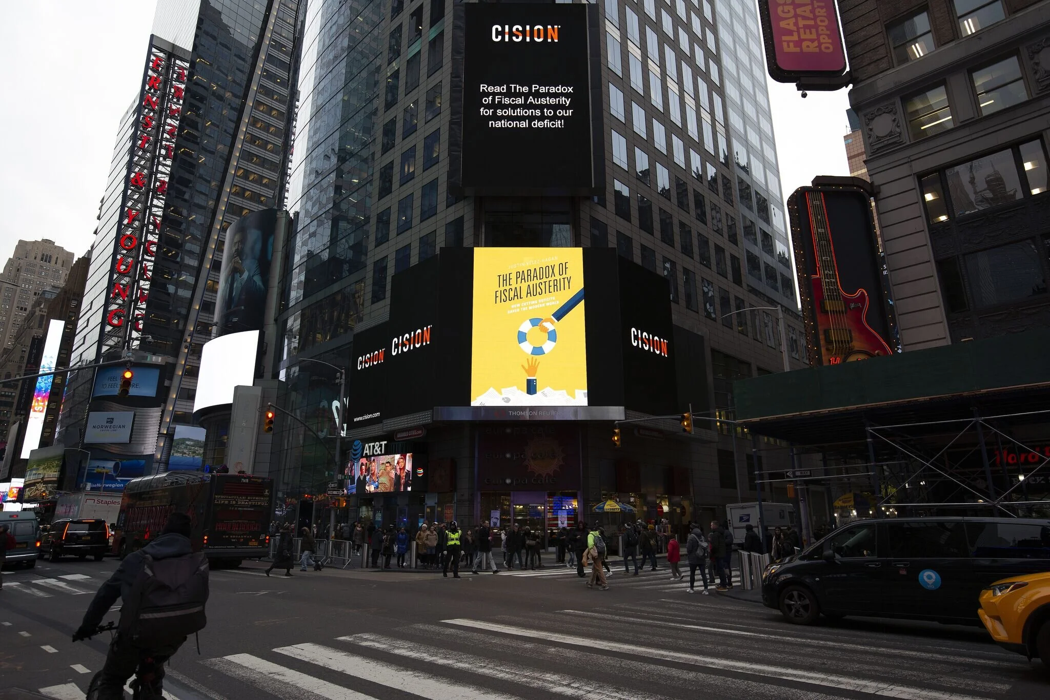 Book: On display in Times Square; picked up in media around the country