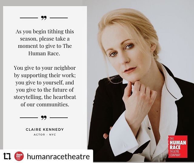 #Repost @humanracetheatre
- - - - - -
This Giving Season, we asked our friends, supporters, and current and former Resident Artists to share what The Human Race means to them.
&bull;
Claire Kennedy (@oneclassyclaire) says she considers The Human Race