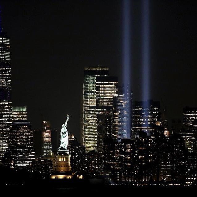 We will never forget. #september11 #september11th #september112001 #911memorial #neverforget #neverforgotten #worldtradecentre #runwaycouture #runwaycoutureny #tributeinlight #tribute #tributes