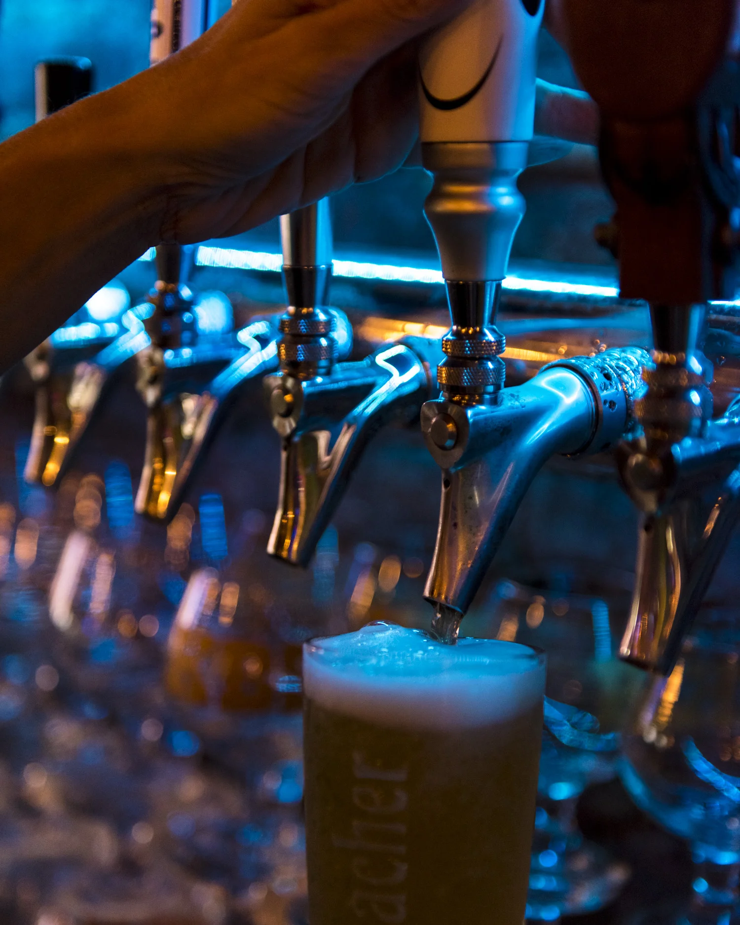 Pouring Beer from Tap