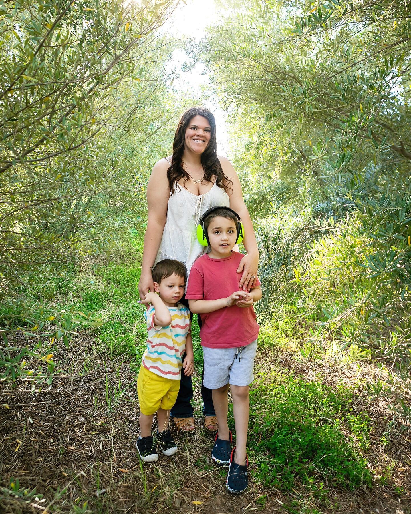 IN THE OLIVE GROVE ~ More than a year ago I started following Amanda, mom of @foreverchasingaustin on Instagram. Last month I finally got to meet her at an event at the Stillman-McCormick railroad park. And last week I got to photograph her kiddos hu