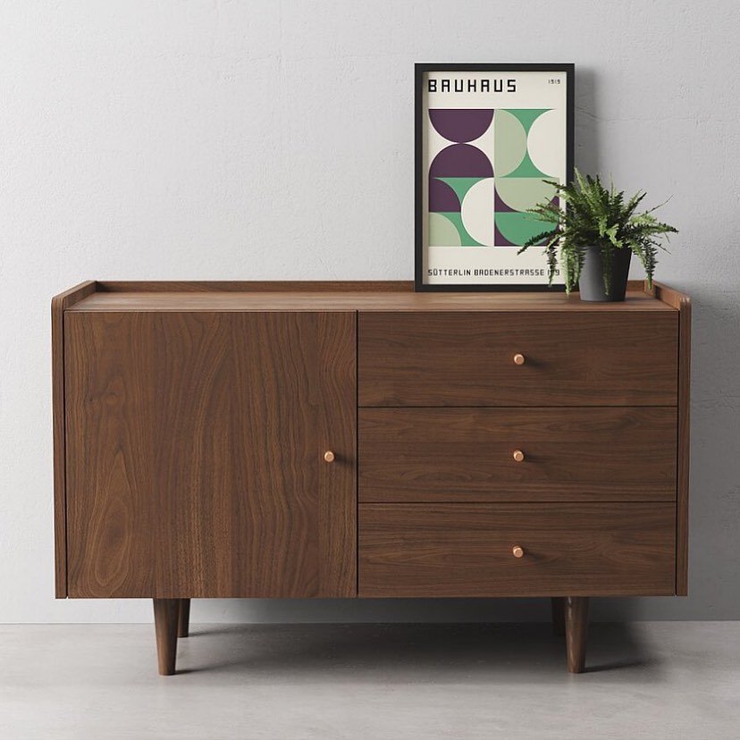 The Lola sideboards aimed to bring mid-century furniture in to the flat pack environment, taking cues from vintage cabinets. 

#midcentury #midcenturyfurniture #midcenturymodern #sideboard #furnituredesign #industrialdesign #woodenfurniture