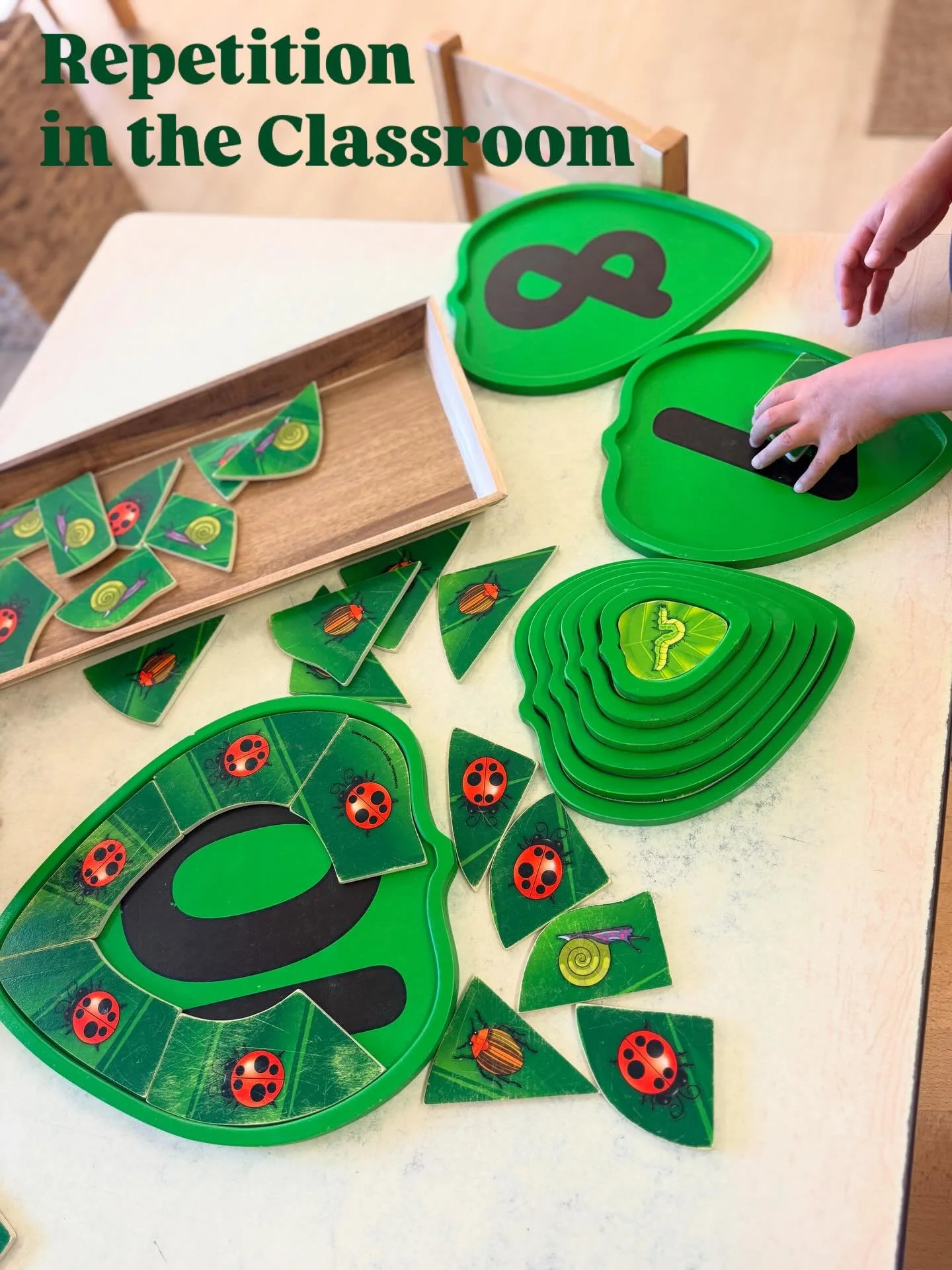 Have you noticed that our teachers often leave the same activities out for longer periods of time? Repetition is so good for children&rsquo;s brain development as it helps create and strengthen neural pathways allowing them to build new skills as the