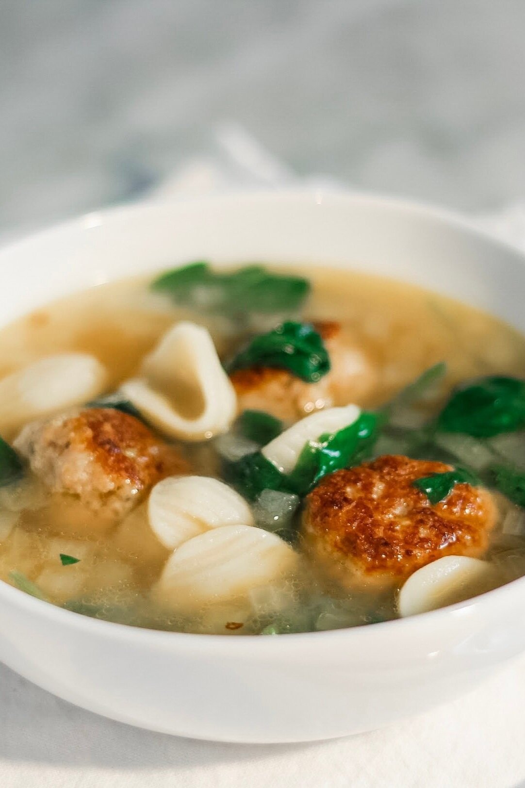 Simple Wedding Soup with Chicken Meatballs (EggFree, GlutenFree