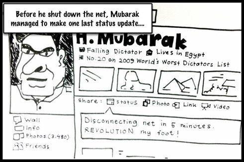 Figure 1 My  cartoon on the Arab Spring drawn in 2011