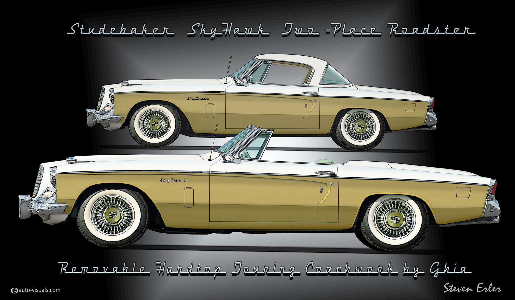  Studebaker Sky Hawk, Two-Place Roadster with Removable Hardtop by Ghia 1957 