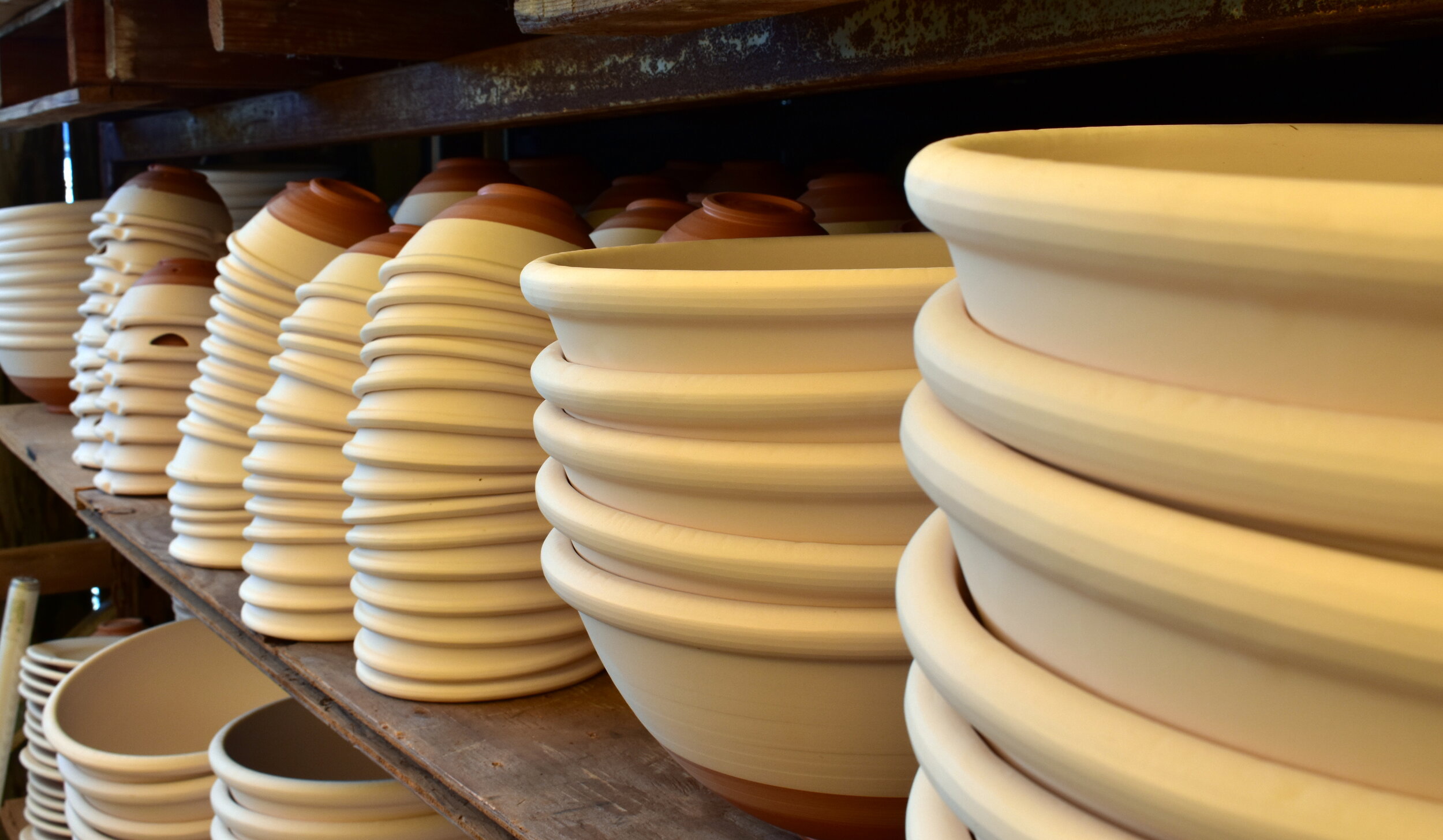  Bisqued pieces ready to be decorated and glazed 