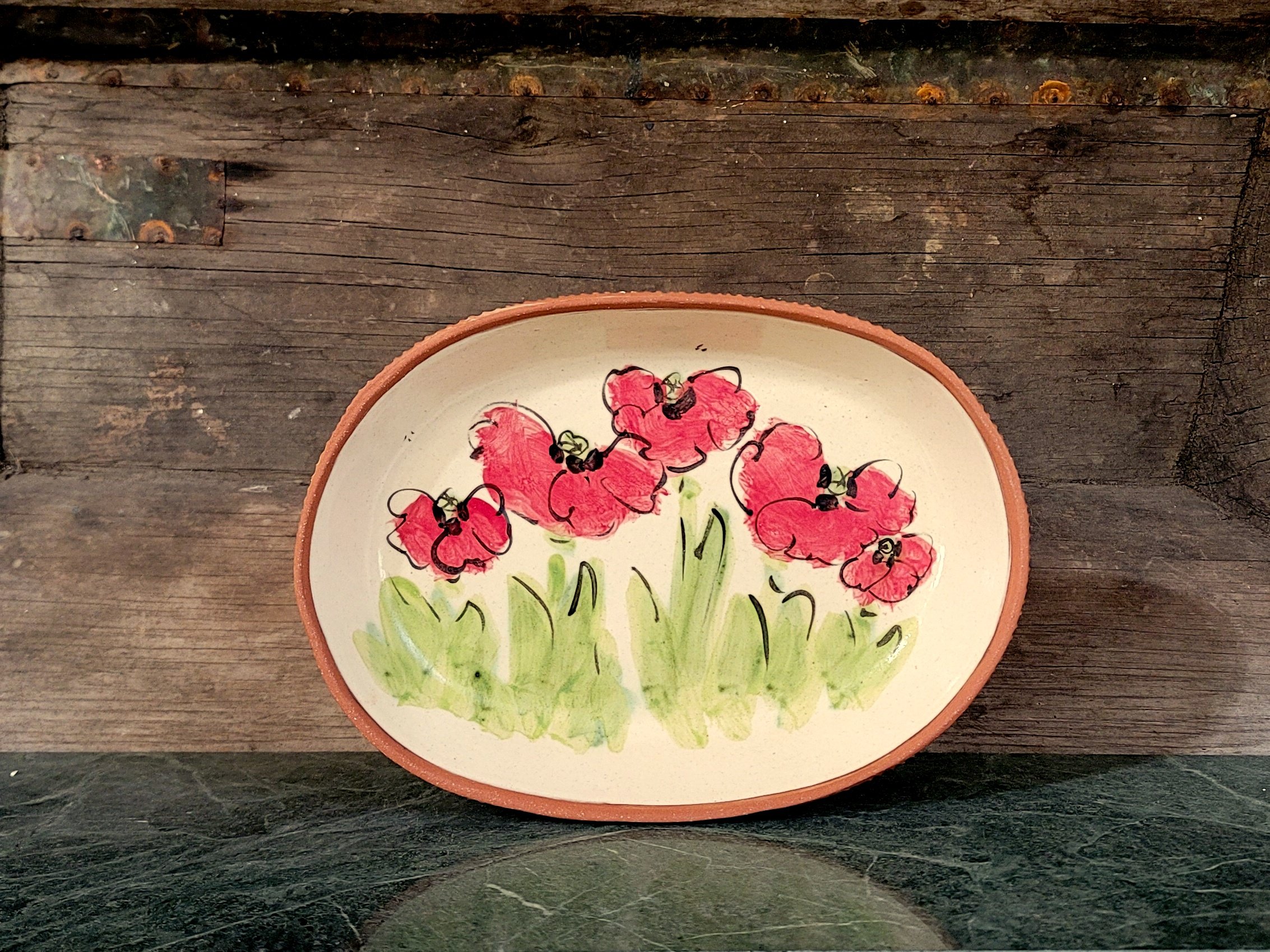 Oval, Small Slab 01 - Red Poppy.jpg