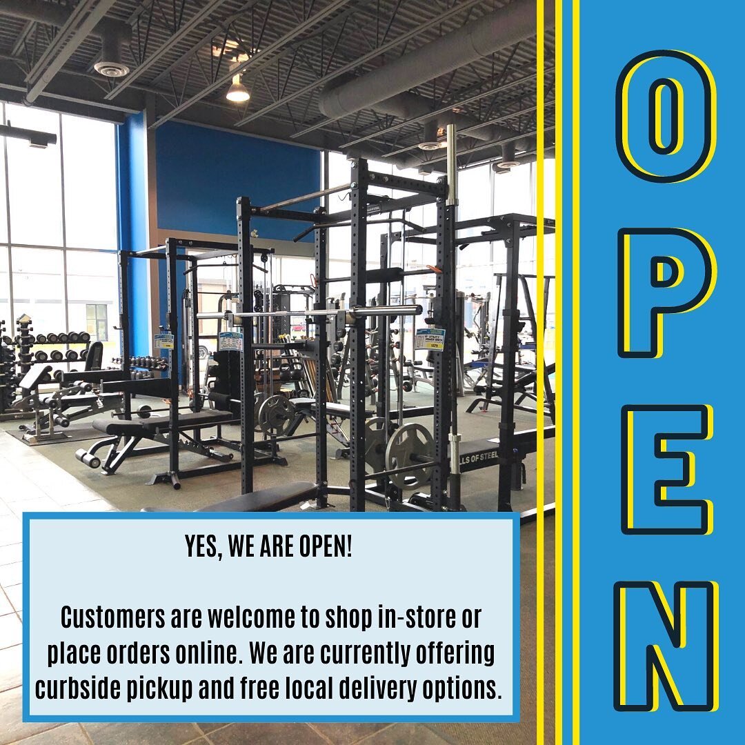 Yes, we are OPEN! 

#bbdepotmh #shoplocal #homegym