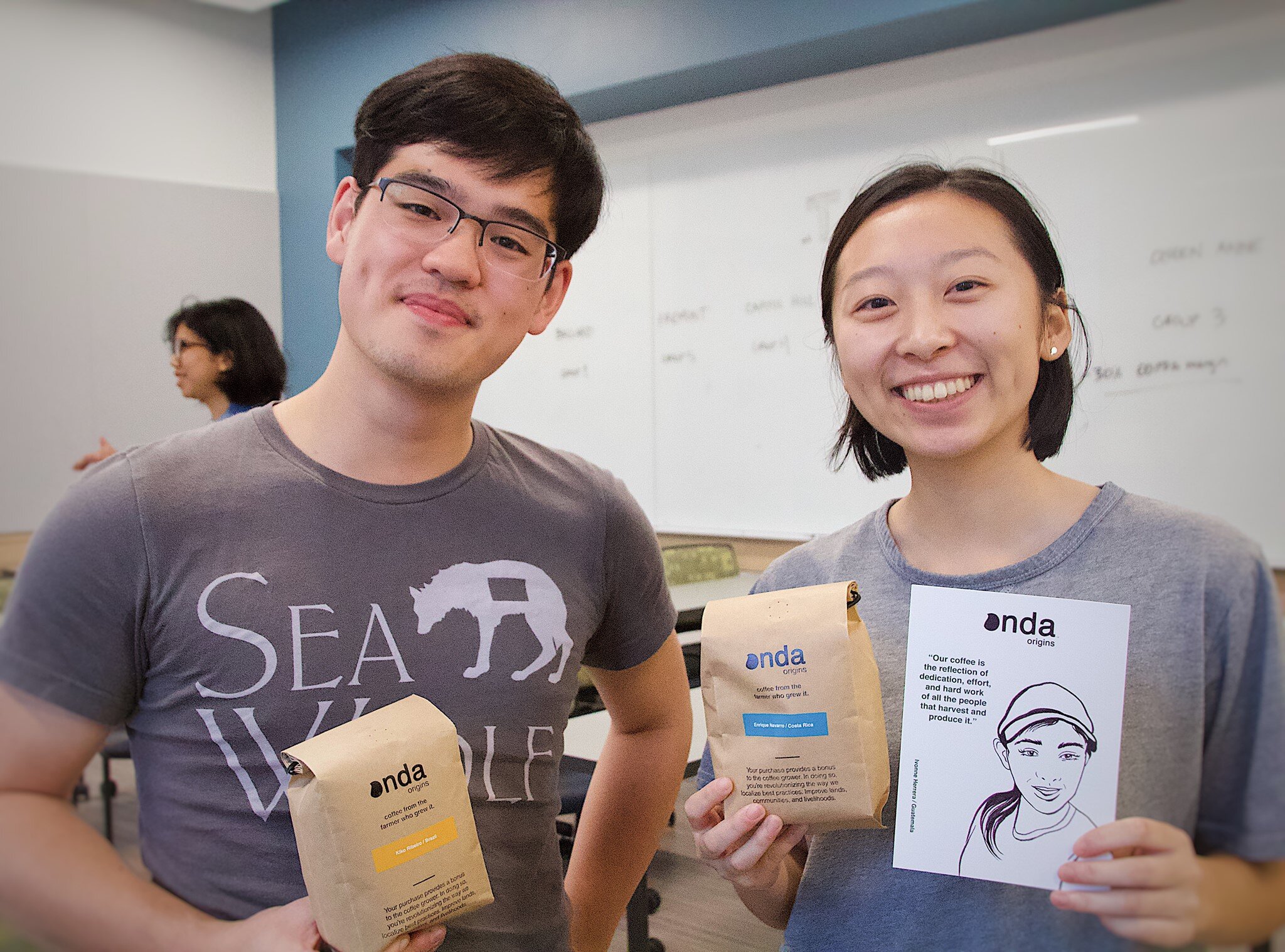 Net Impact members after a speaker event with Onda Origins