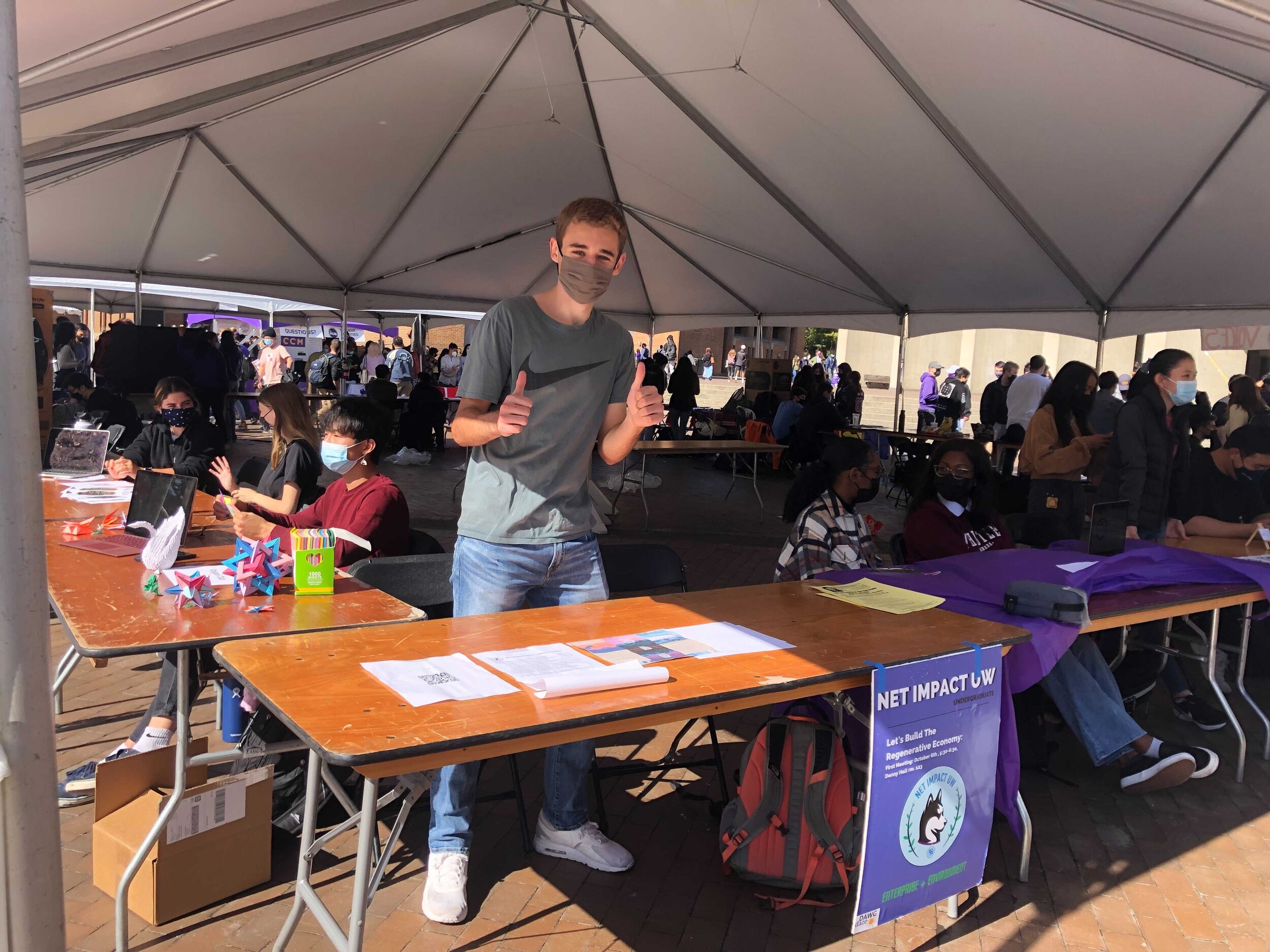 Our first day back on campus, 2021