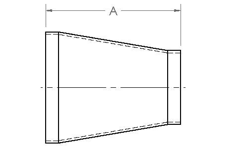 Concentric Reducer With Tangents, Stainless Steel Weld Fitting — HIS ...
