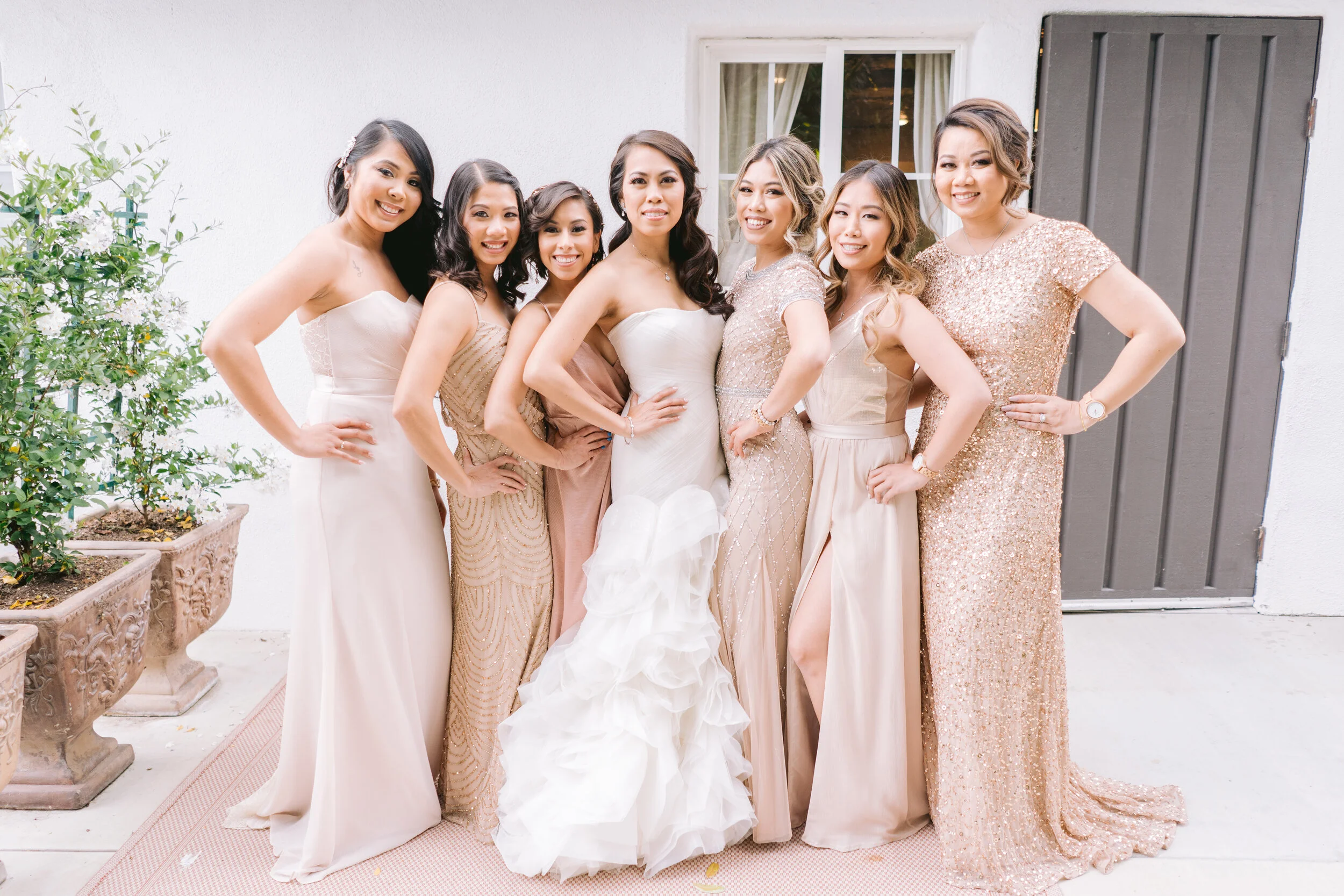 Neutral Champagne Gold Bridesmaid Dresses Melissa Khoeum Barnett