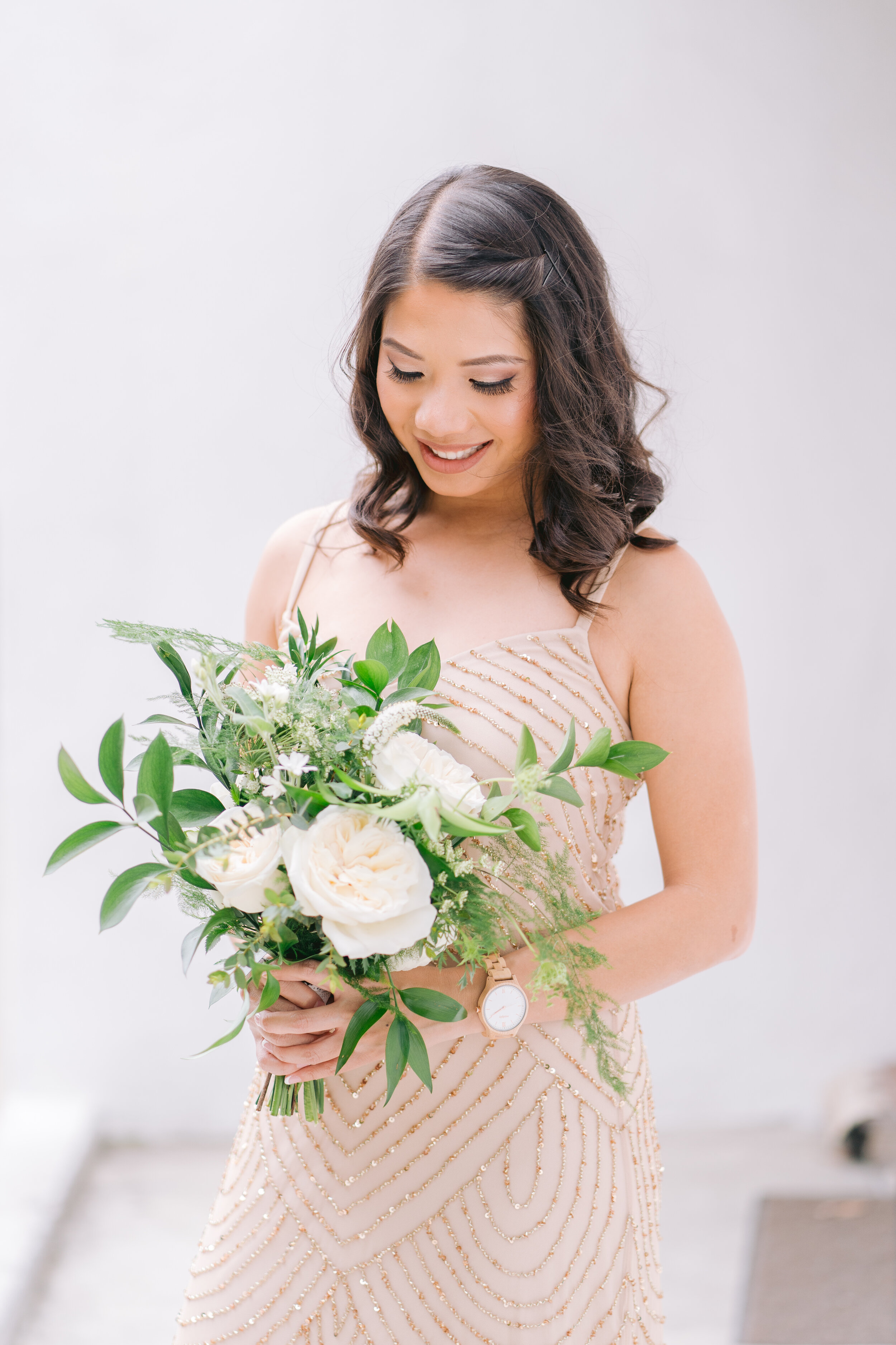 Neutral Champagne Gold Bridesmaid Dresses Melissa Khoeum Barnett