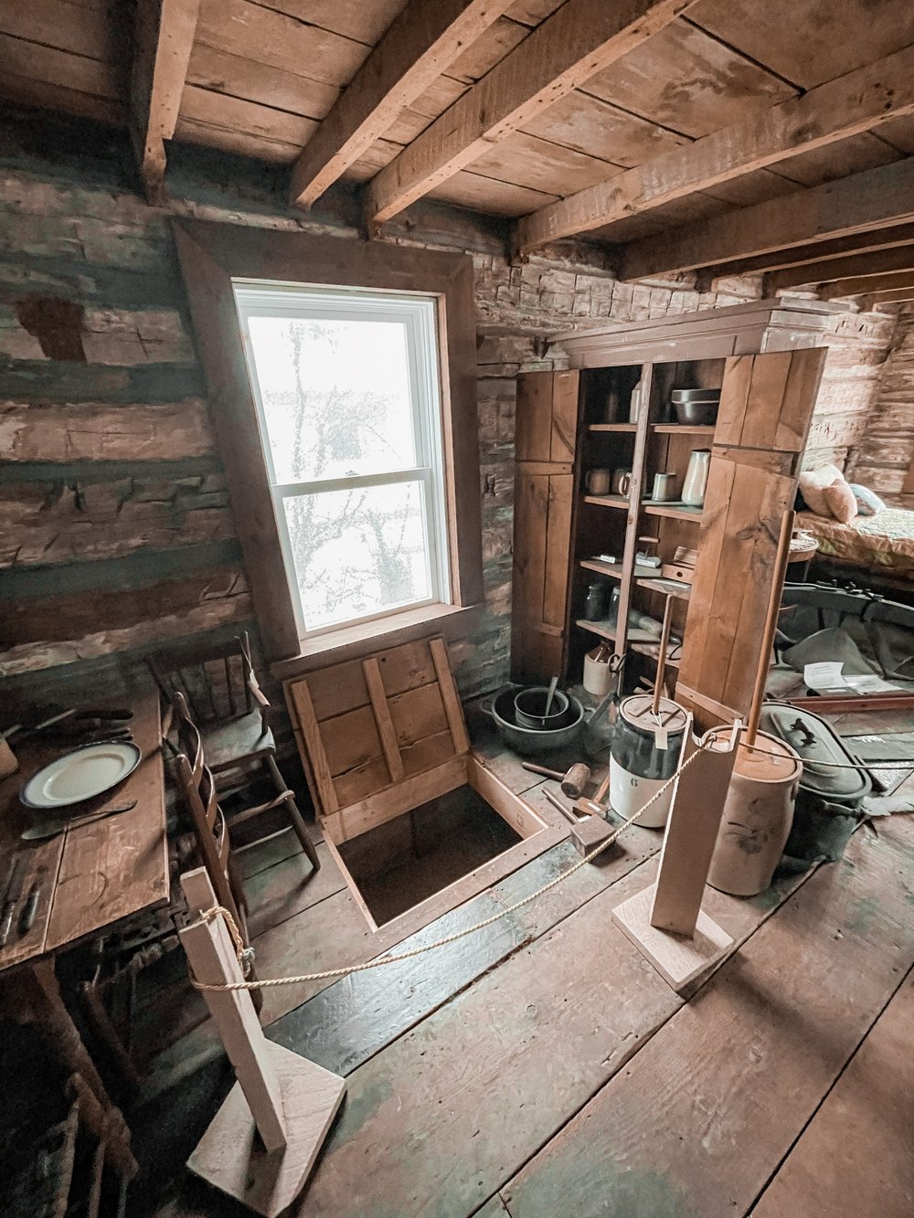  Interior of The Taylor Log Cabin 