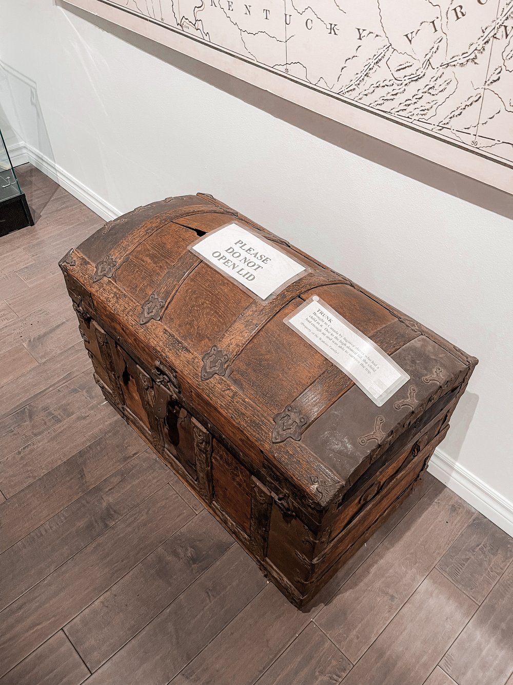  A former slave escaped slavery by hiding in this trunk. 