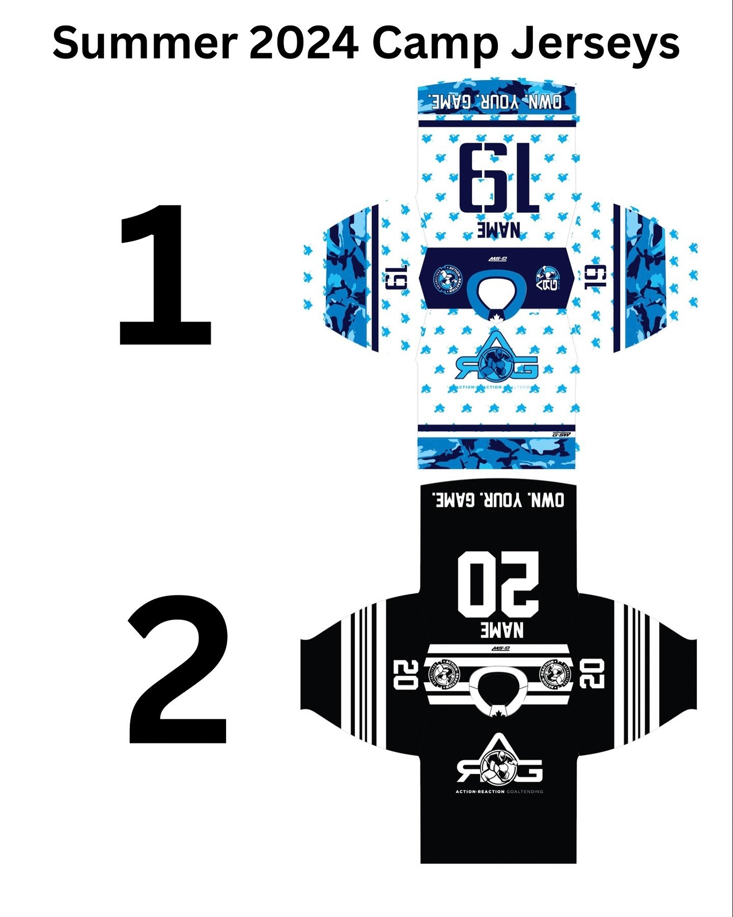 Thanks for everyone who participated in our jersey selections for our goalies this summer! Here are the 2 beauties!