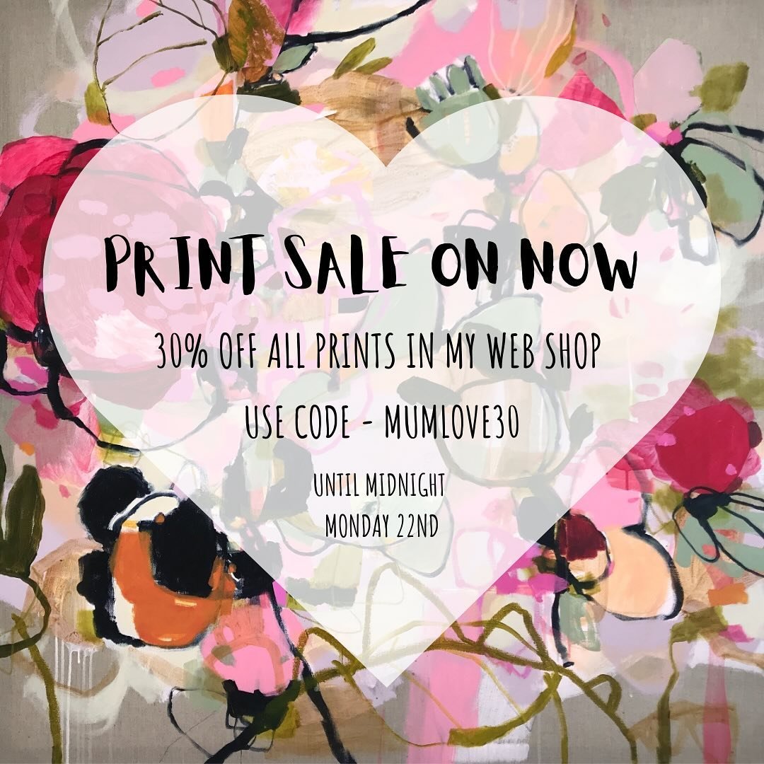 PRINT SALE ON NOW (EMOJIS PARTY YAY ETC) It&rsquo;s only on for 4 days so be quick and check out the shop. 

SALE starts 
Friday 19th 8am until 
Monday the 22nd at midnight. 
USE CODE: MUMLOVE30 at the checkout to receive the discount. 

Shipping is 