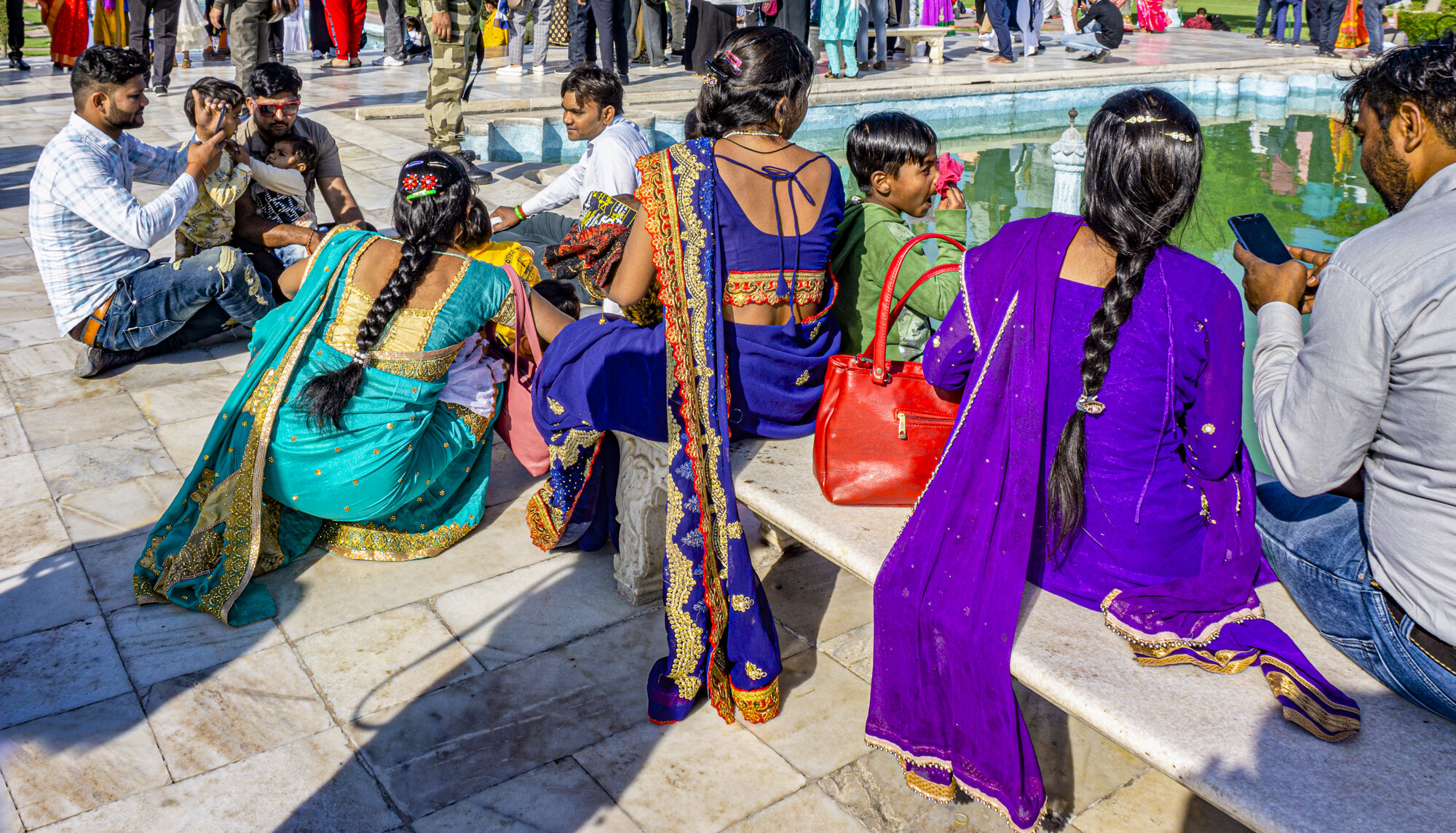 Saris at the Taj