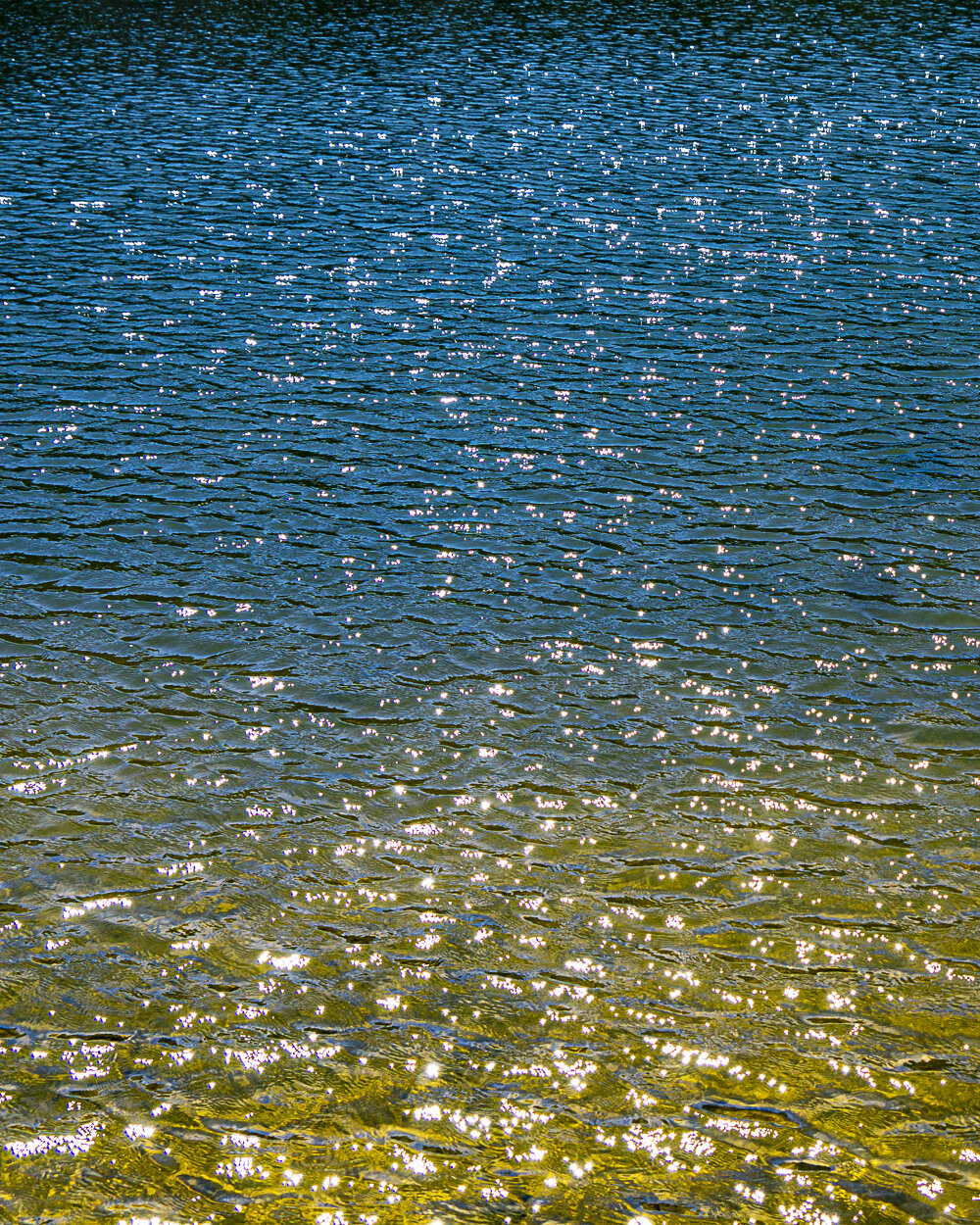 Blue and Yellow Sparkling Lake