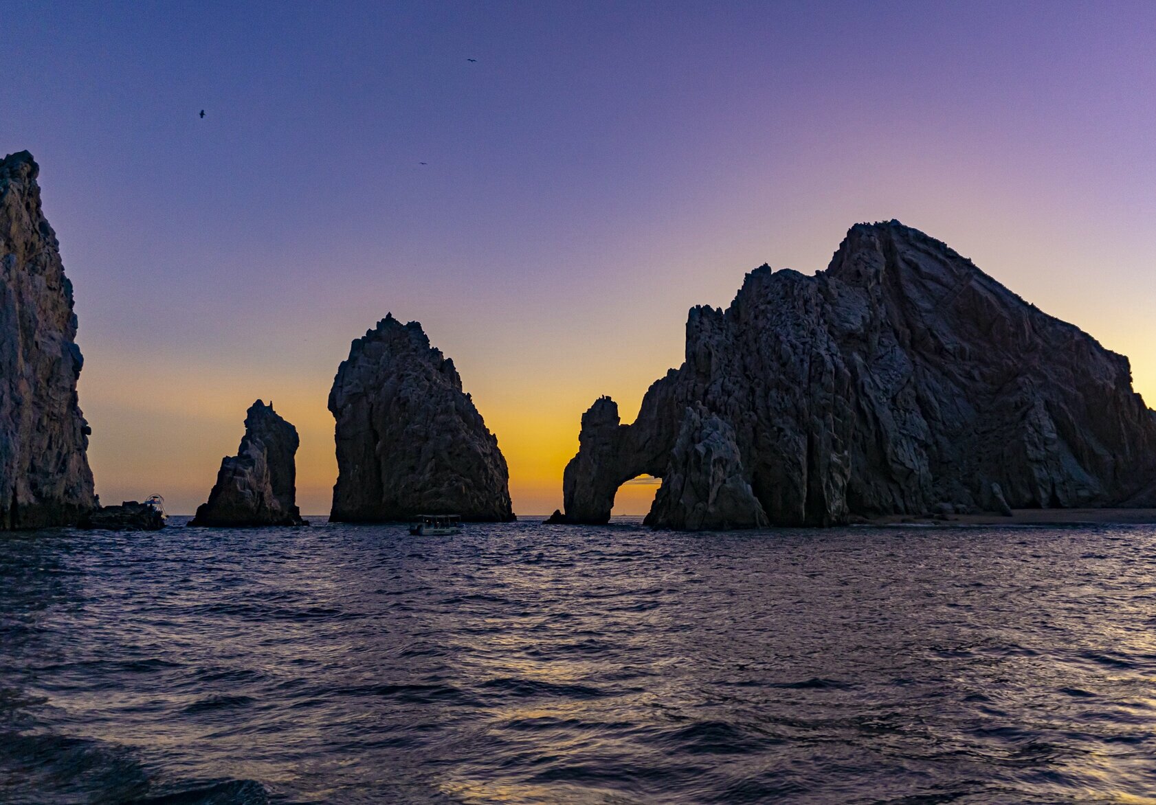 Cabo Arch at Sunset wide View
