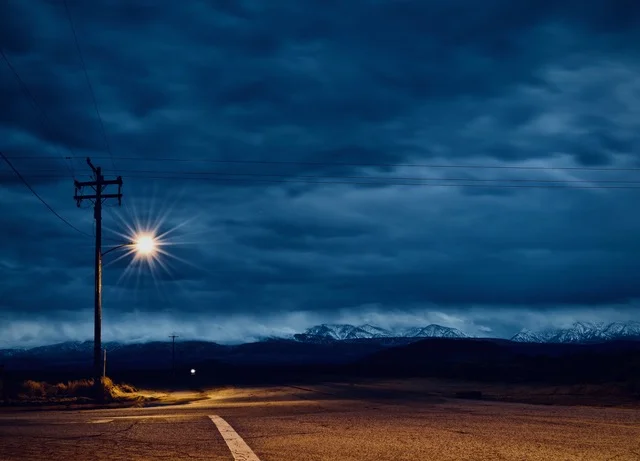 Streetlight Blue Sky